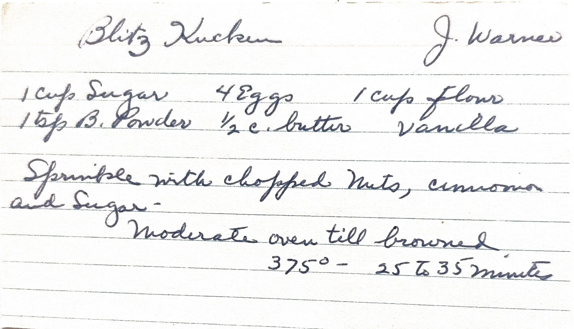 Original Handwritten Card