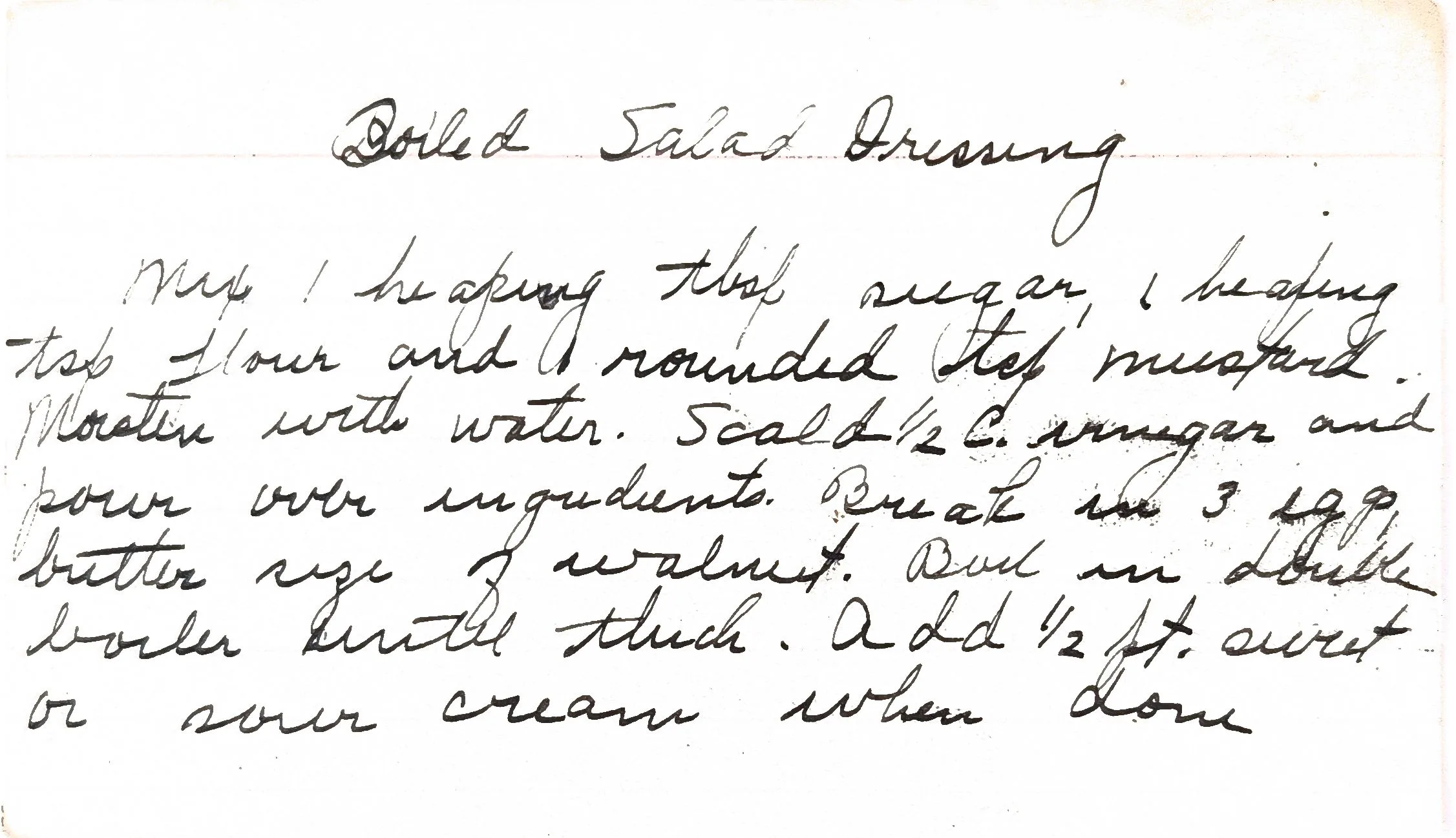 Original Handwritten Card