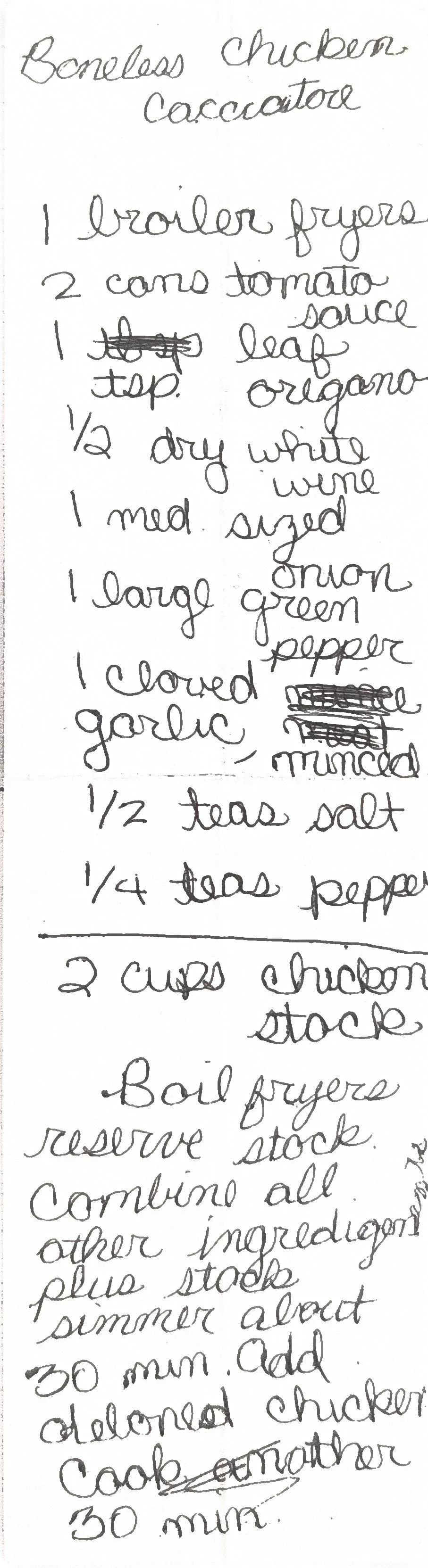 Original Handwritten Card