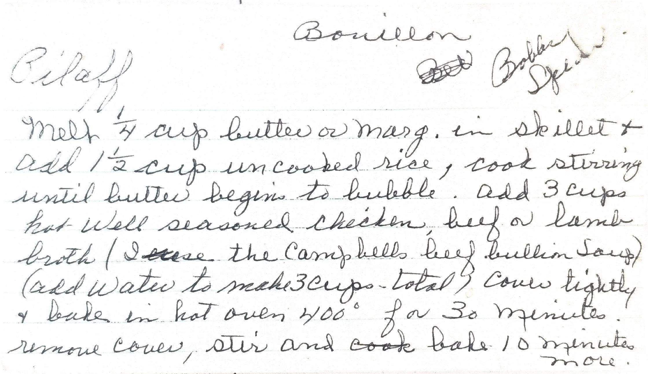 Original Handwritten Card