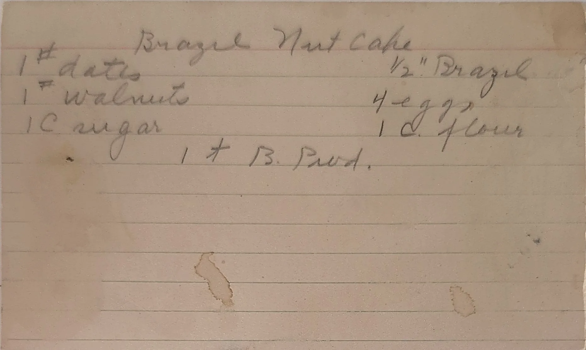 Original Handwritten Card