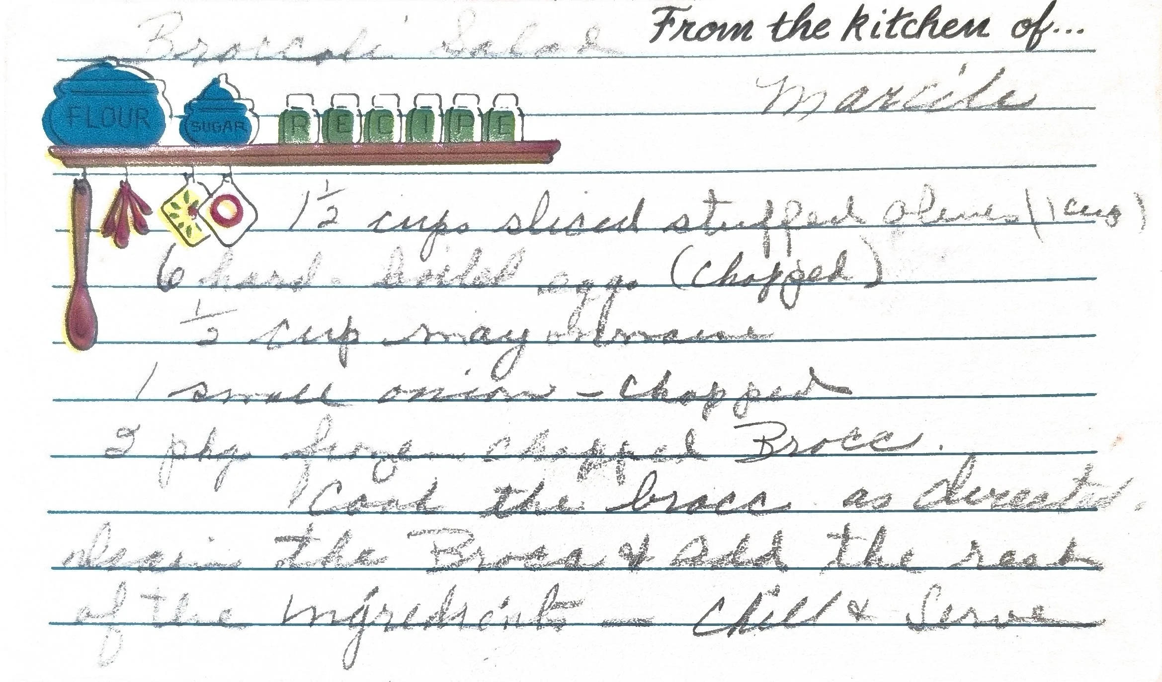 Original Handwritten Card