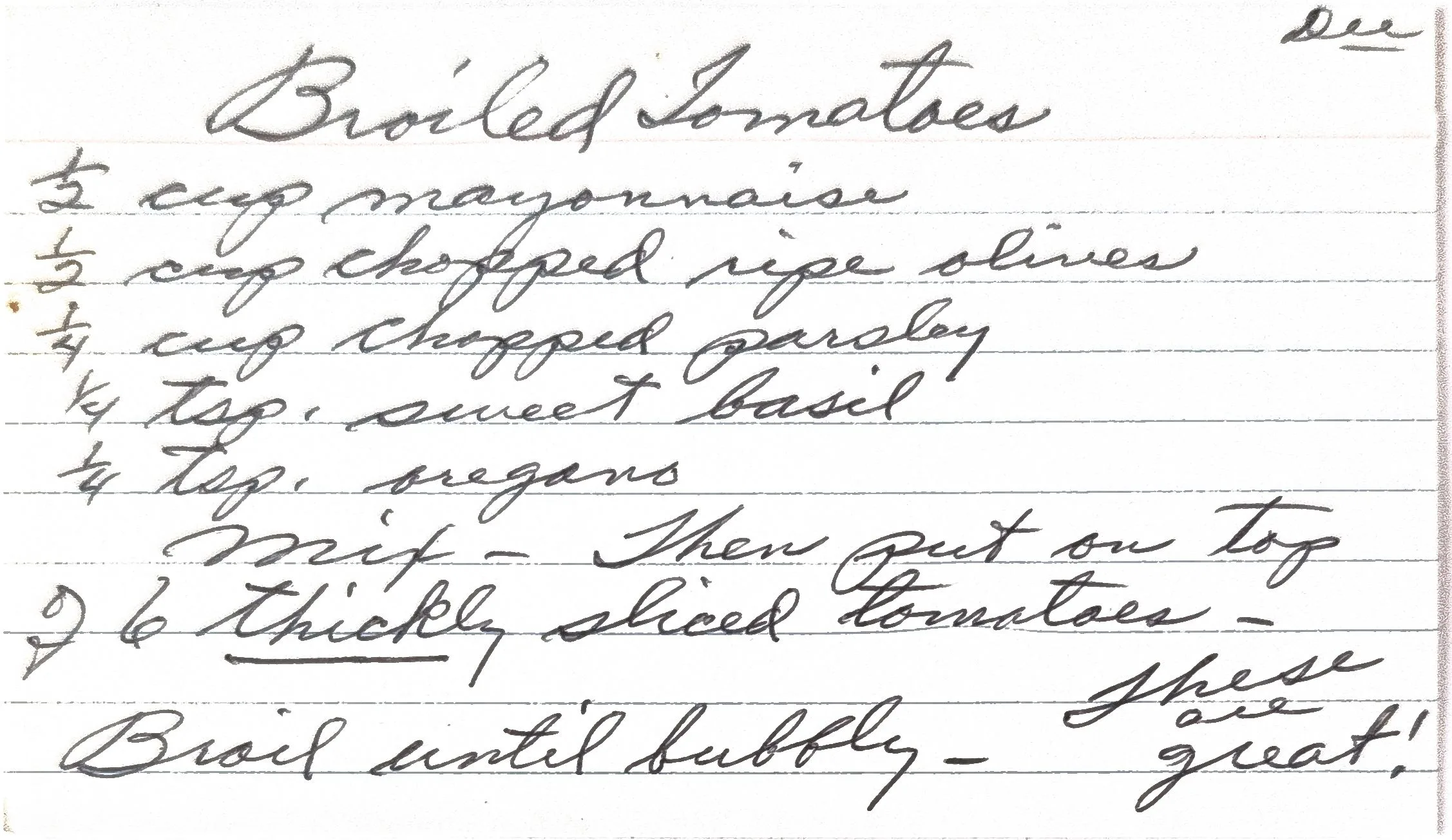 Original Handwritten Card