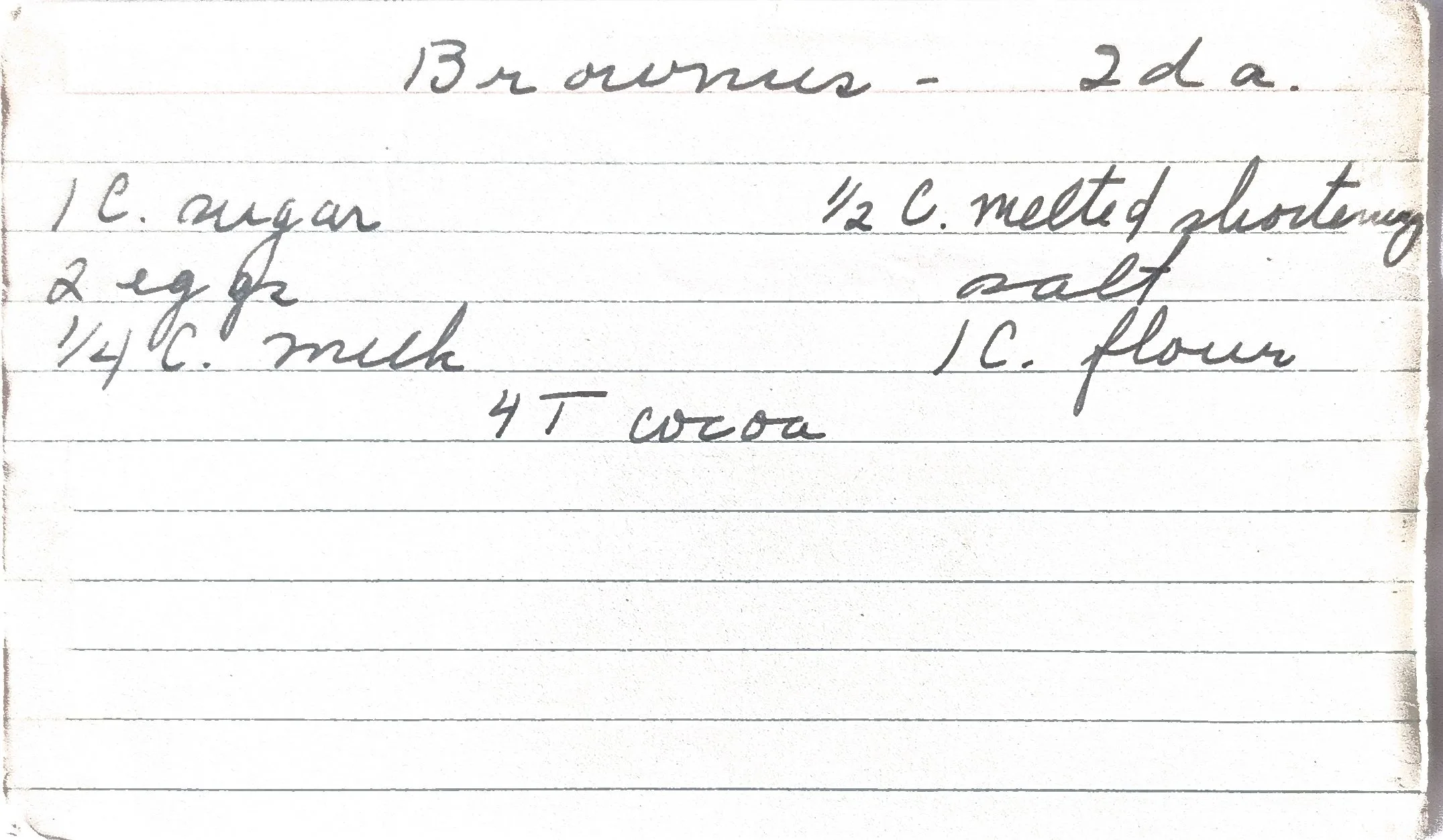 Original Handwritten Card