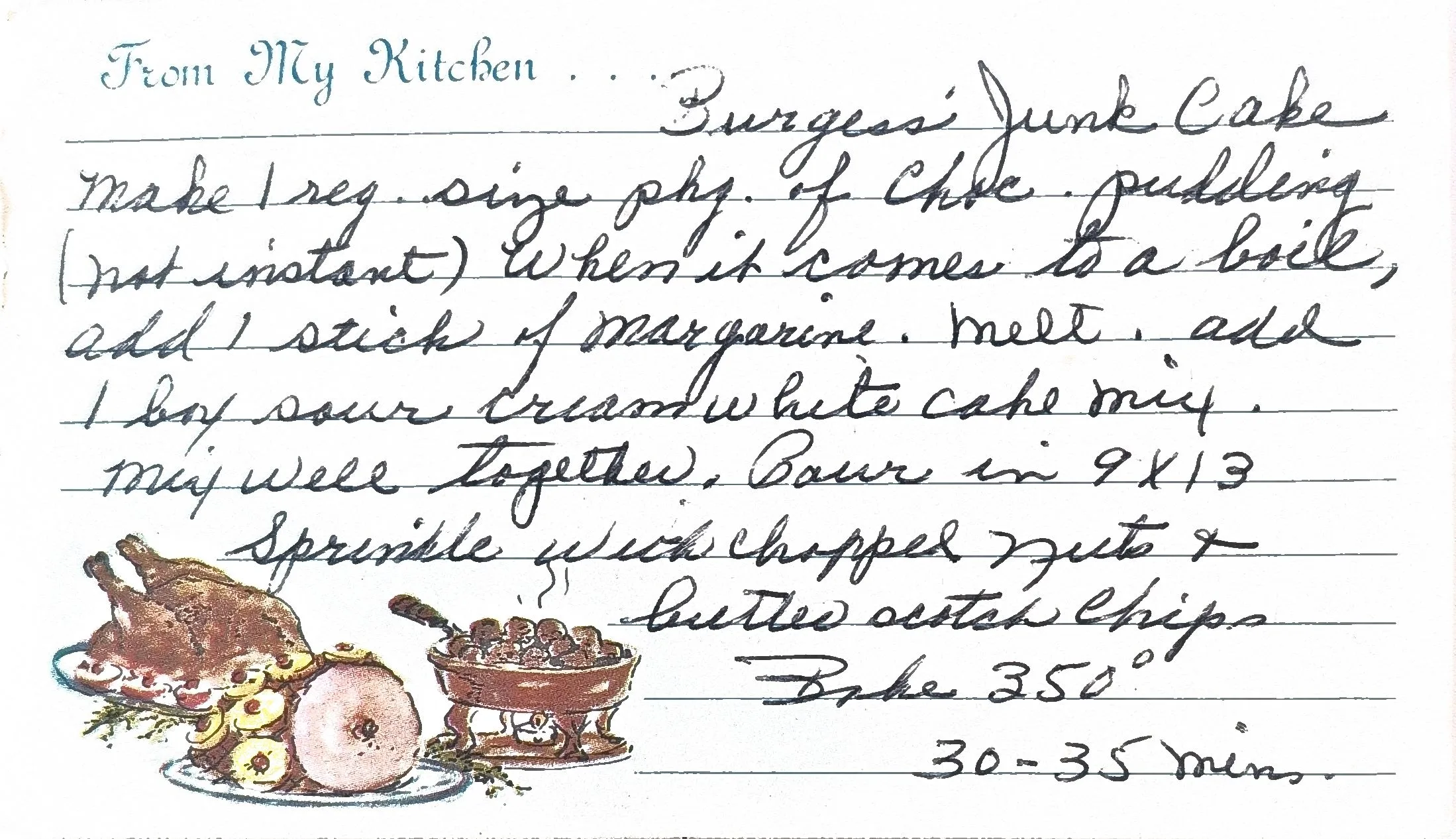 Original Handwritten Card