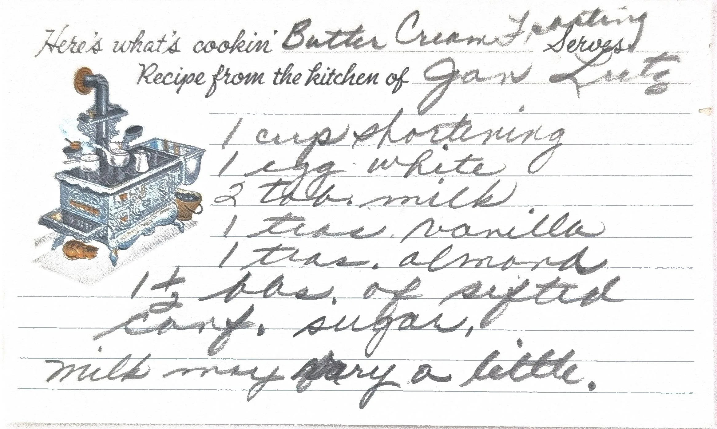 Original Handwritten Card