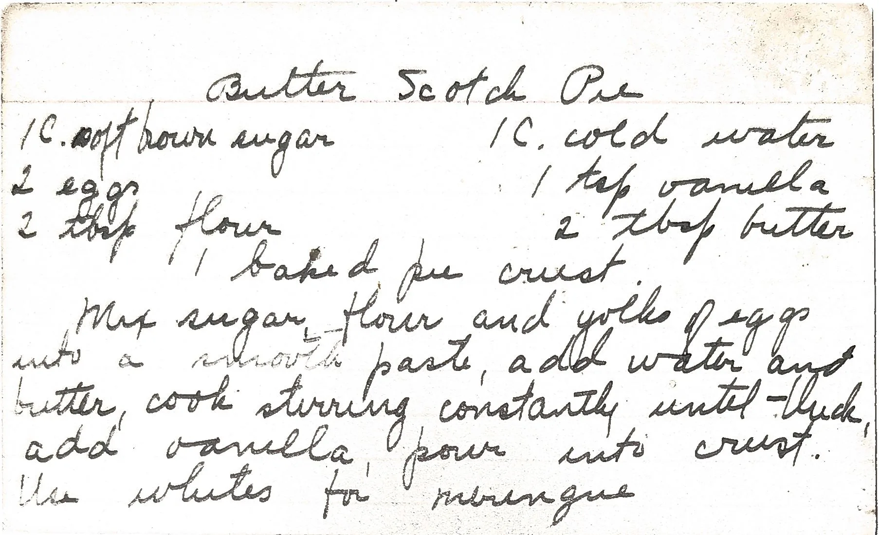 Original Handwritten Card
