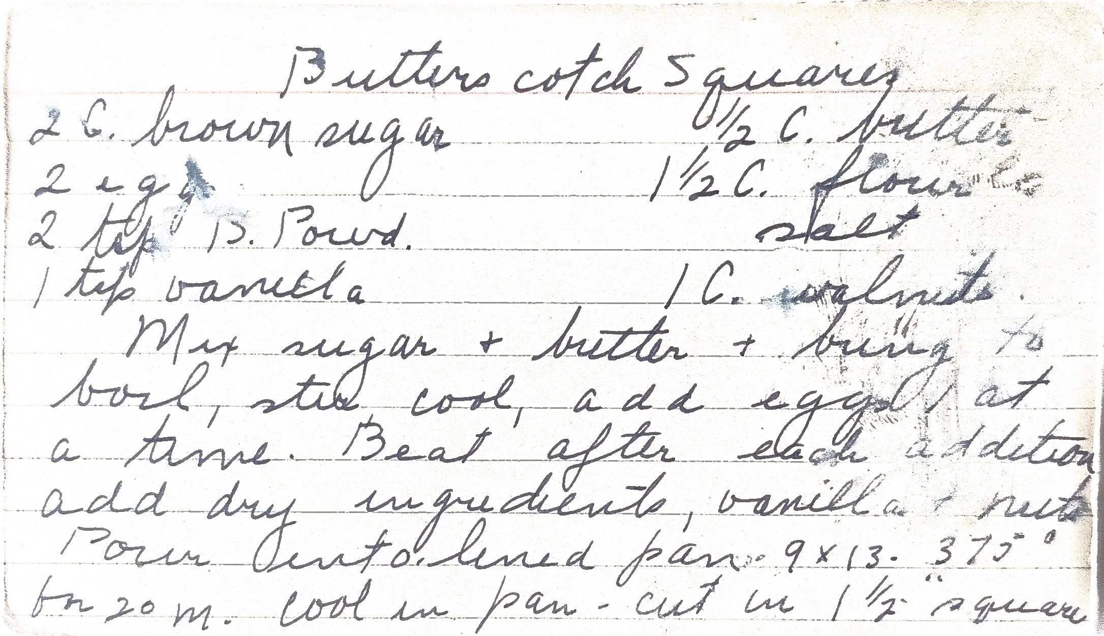Original Handwritten Card