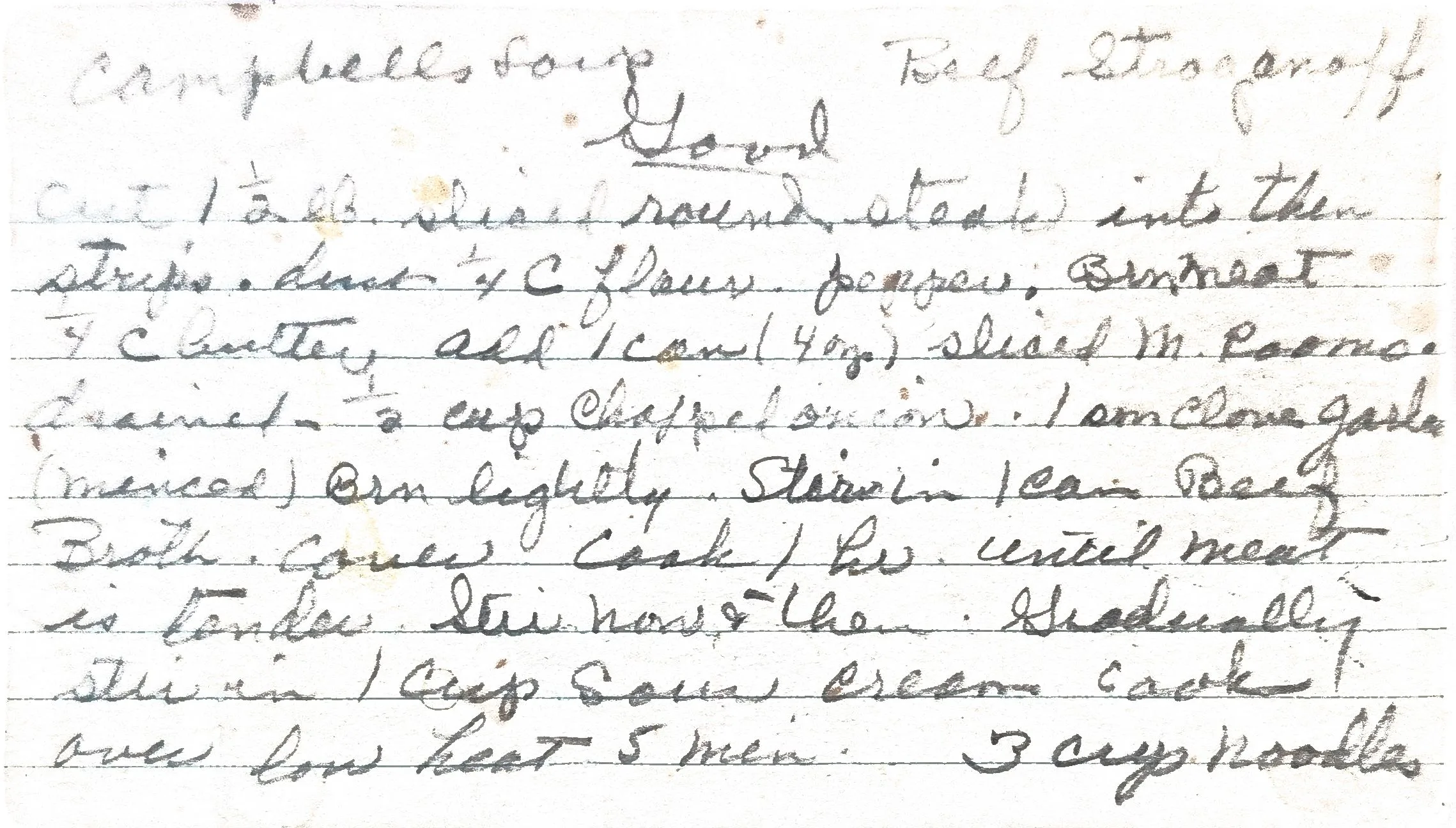 Original Handwritten Card