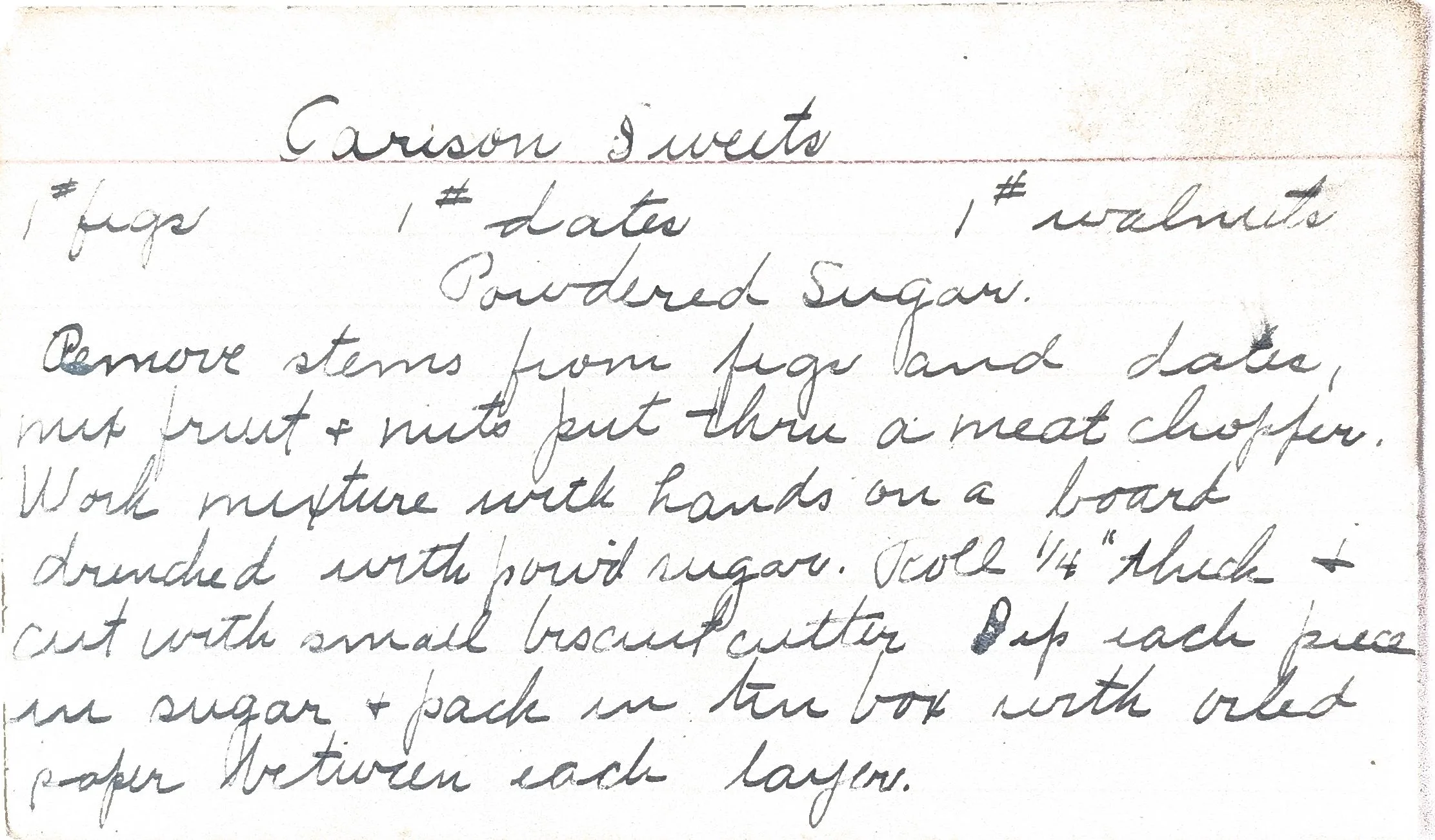 Original Handwritten Card