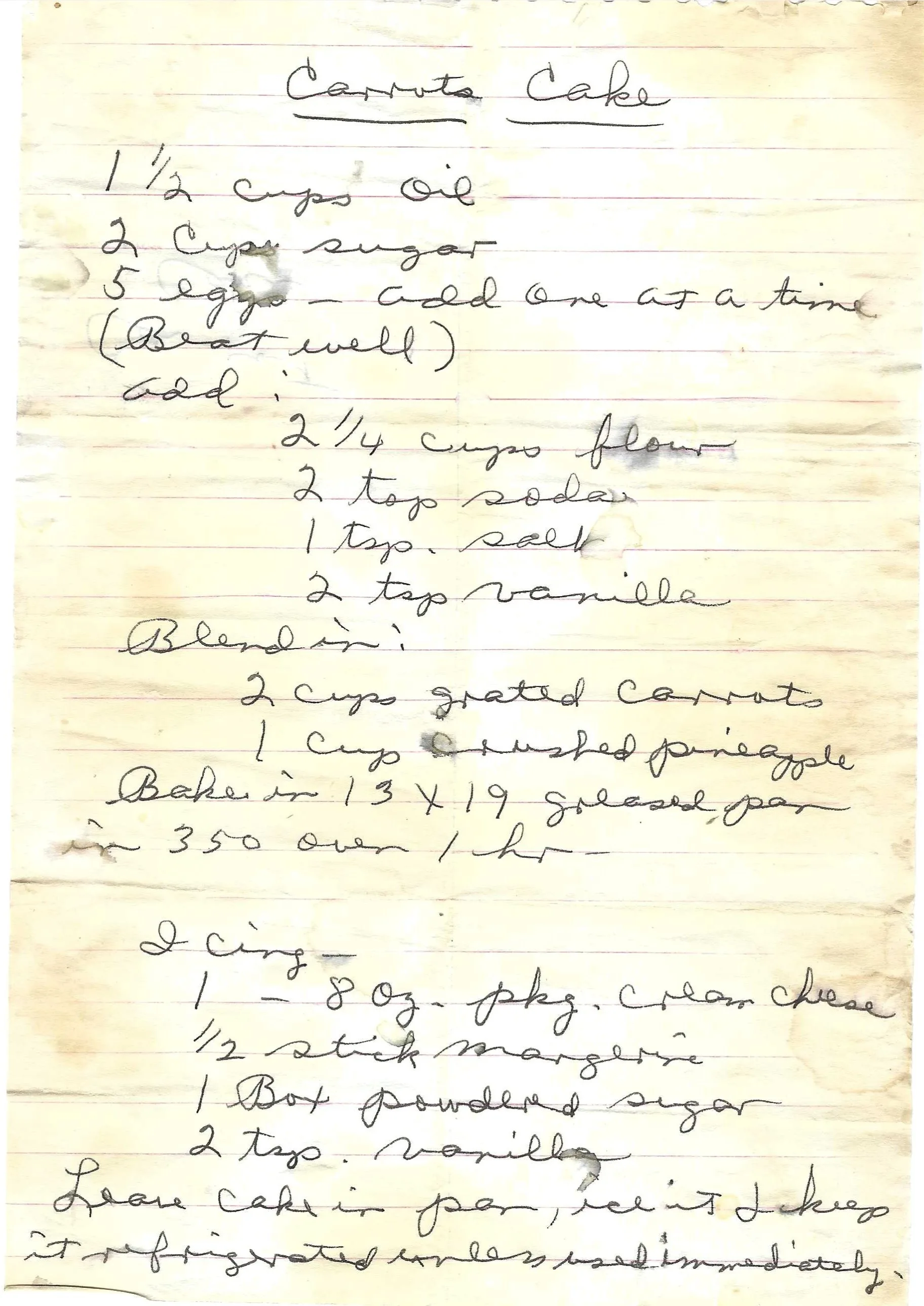 Original Handwritten Card