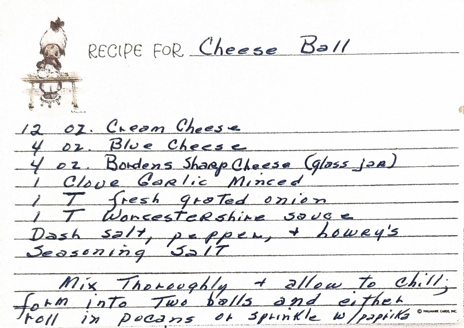 Original Handwritten Card