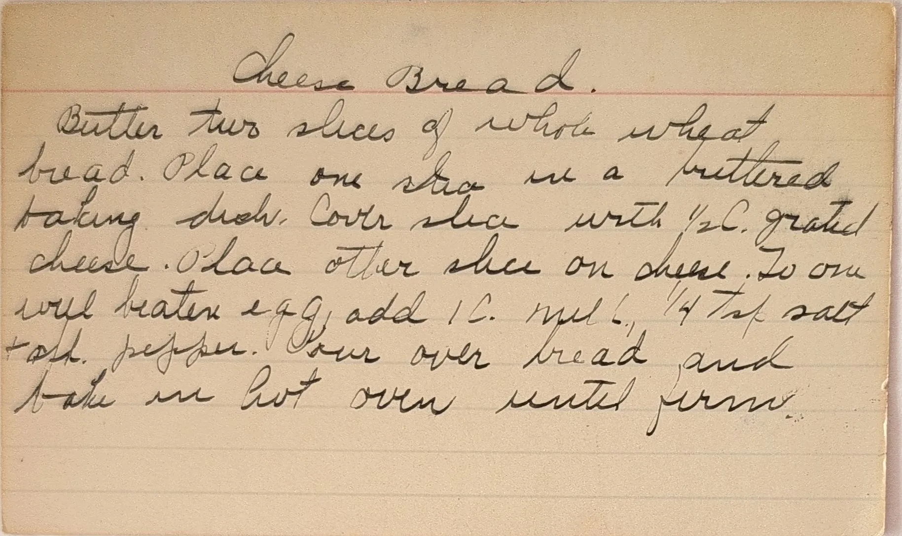 Original Handwritten Card