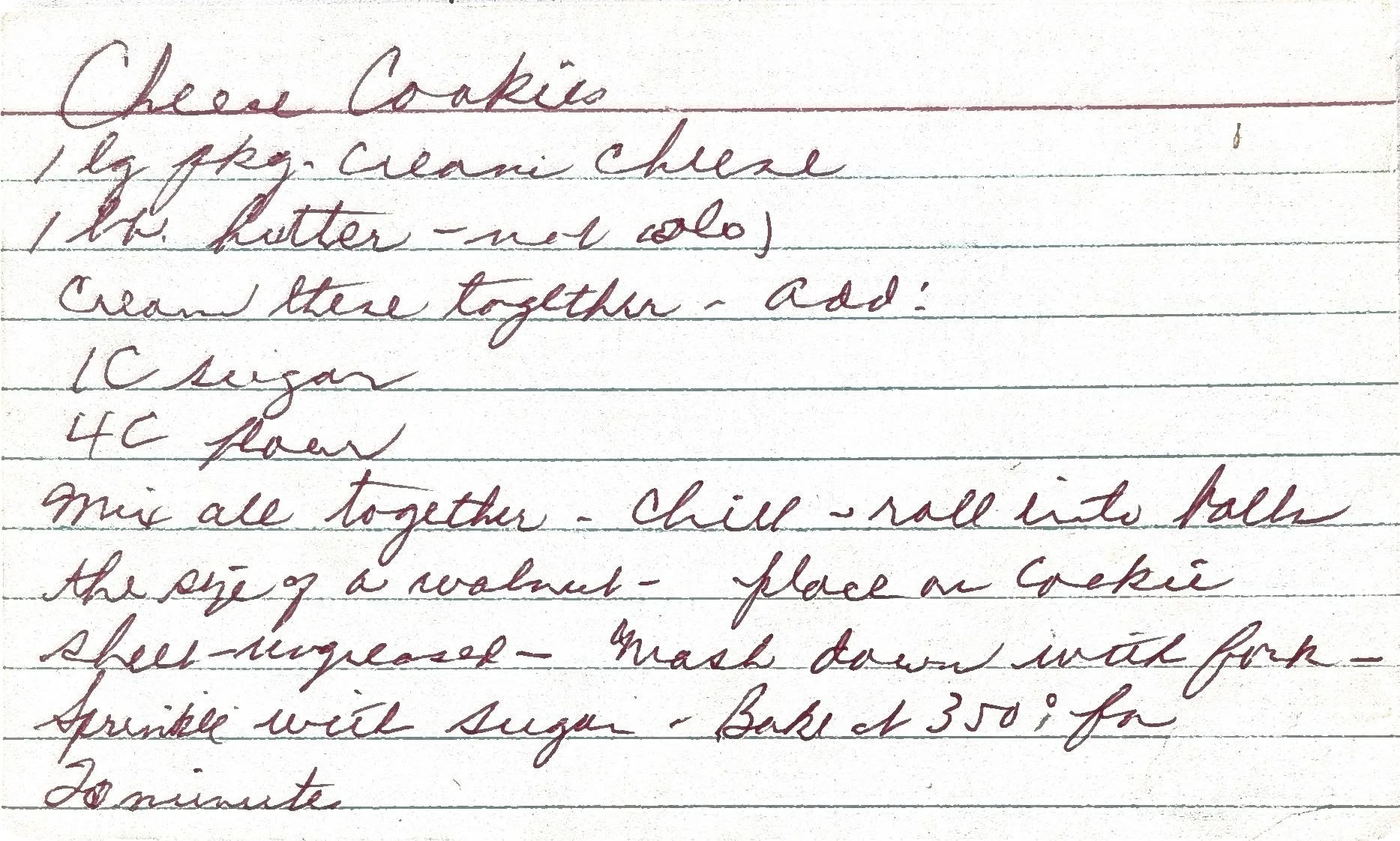 Original Handwritten Card