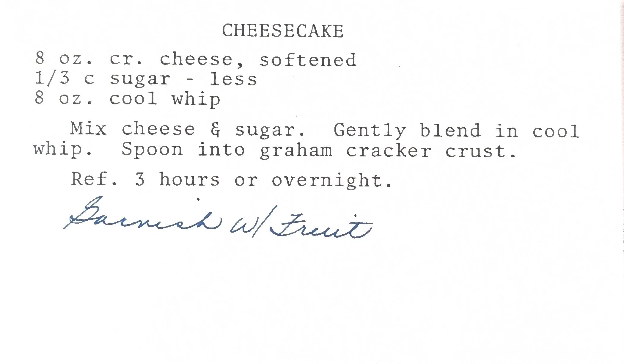 Original Handwritten Card