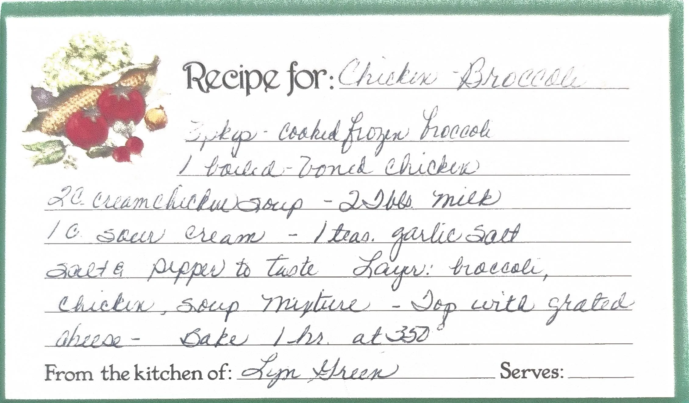 Original Handwritten Card