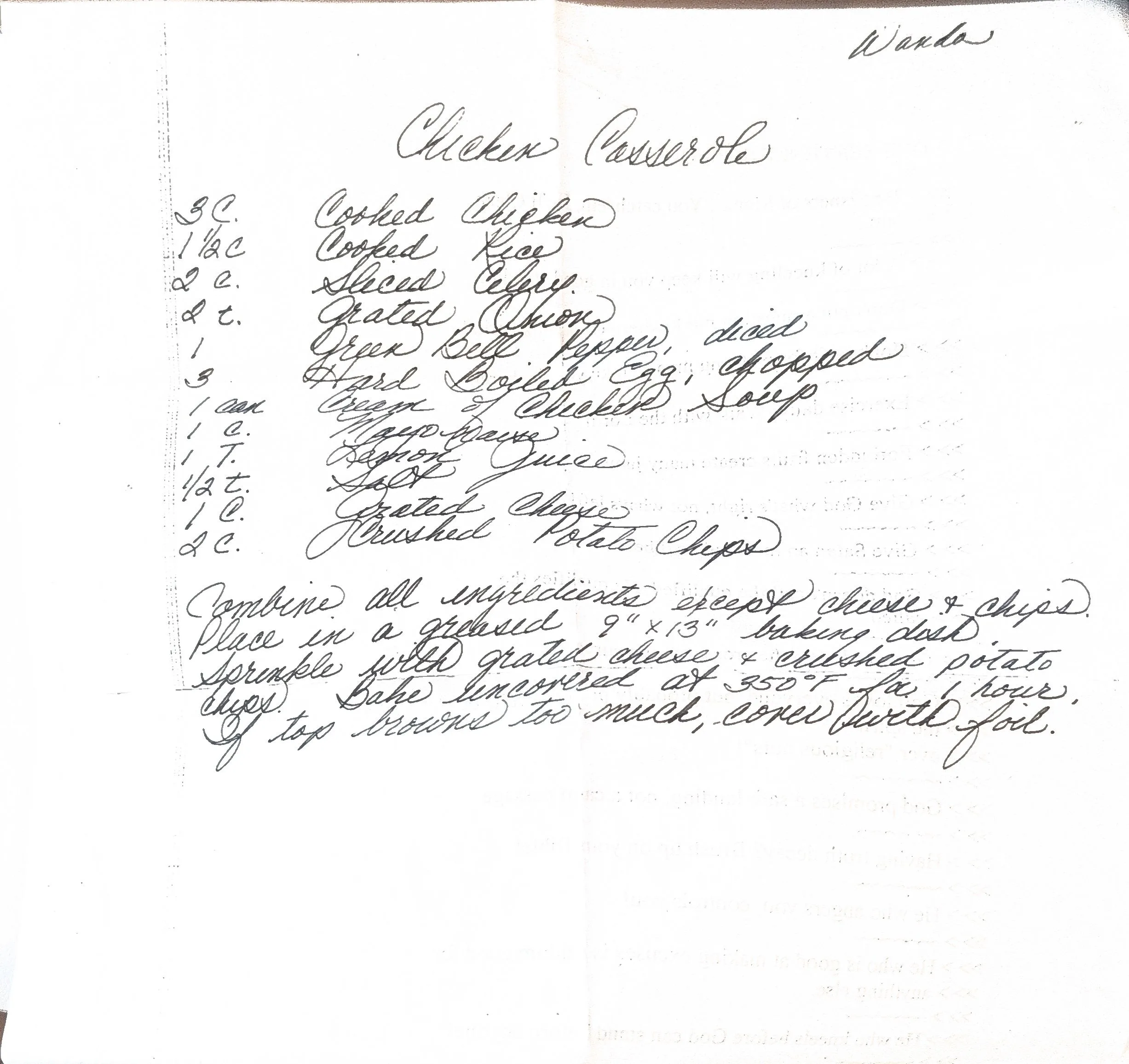 Original Handwritten Card