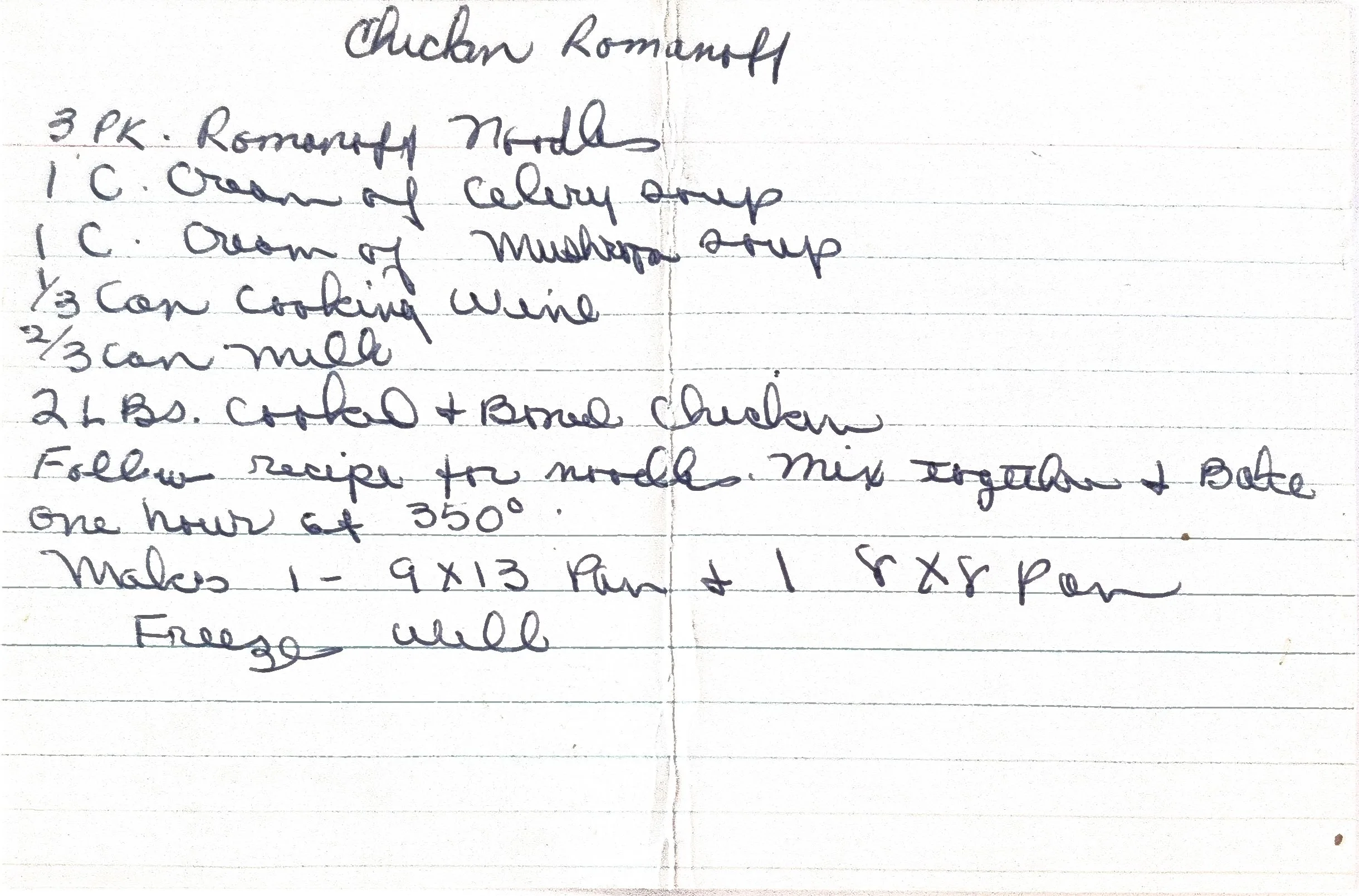 Original Handwritten Card