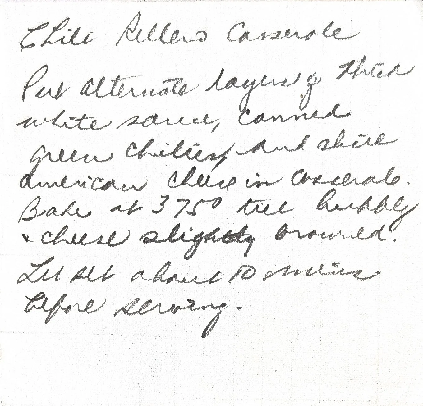 Original Handwritten Card