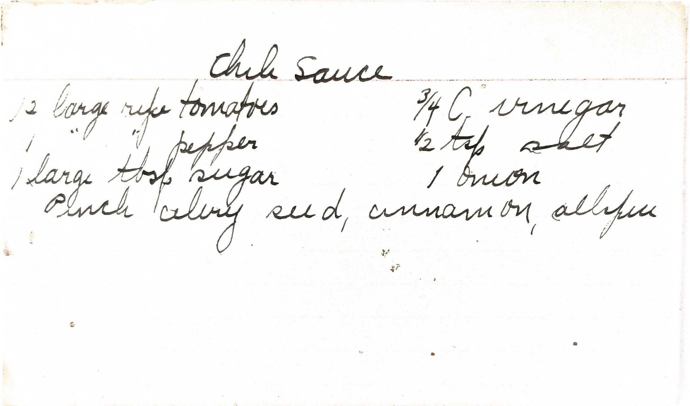 Original Handwritten Card
