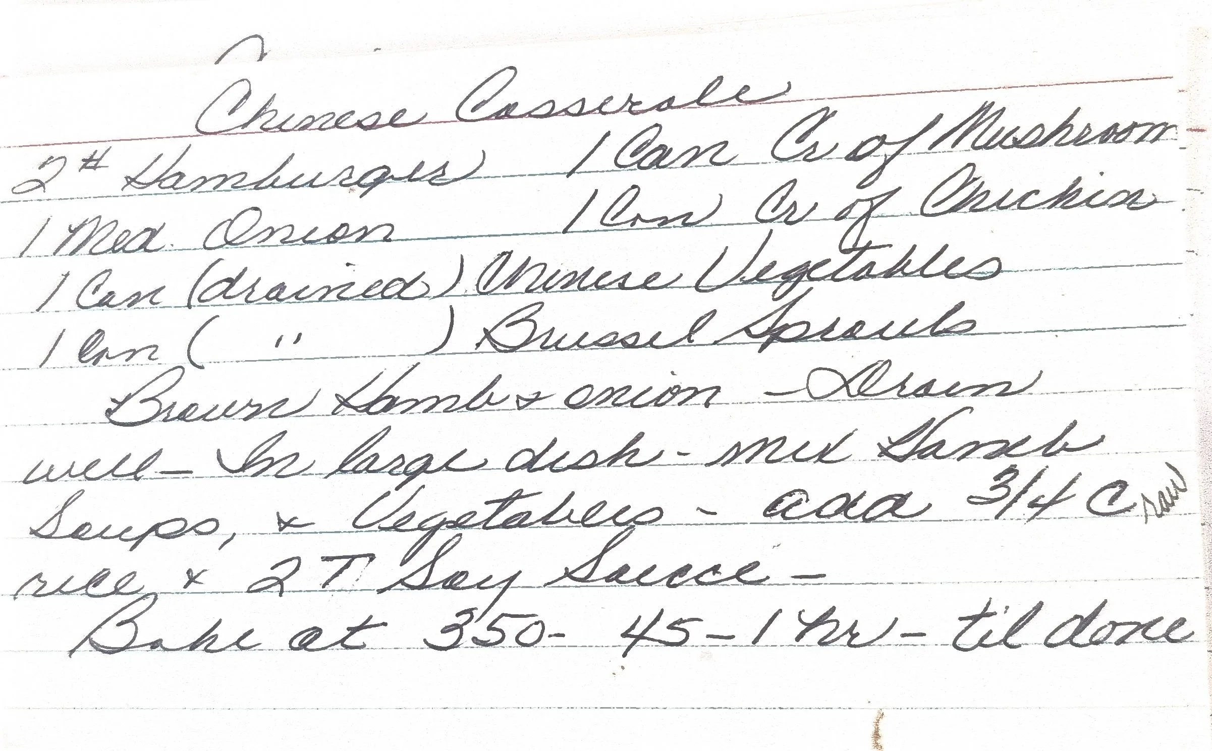 Original Handwritten Card