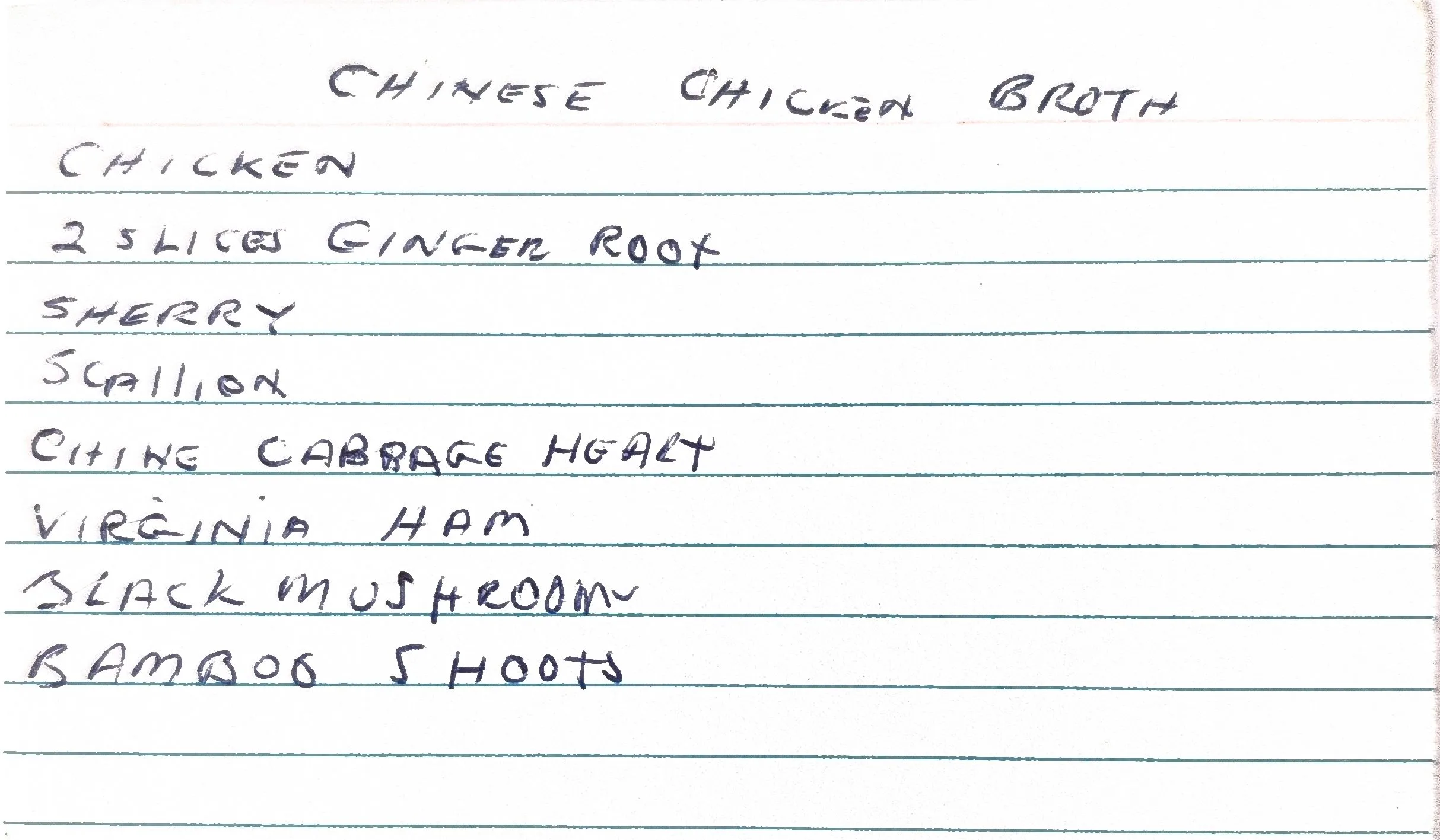 Original Handwritten Card
