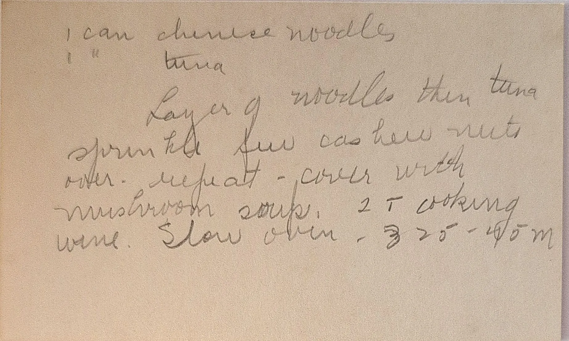 Original Handwritten Card