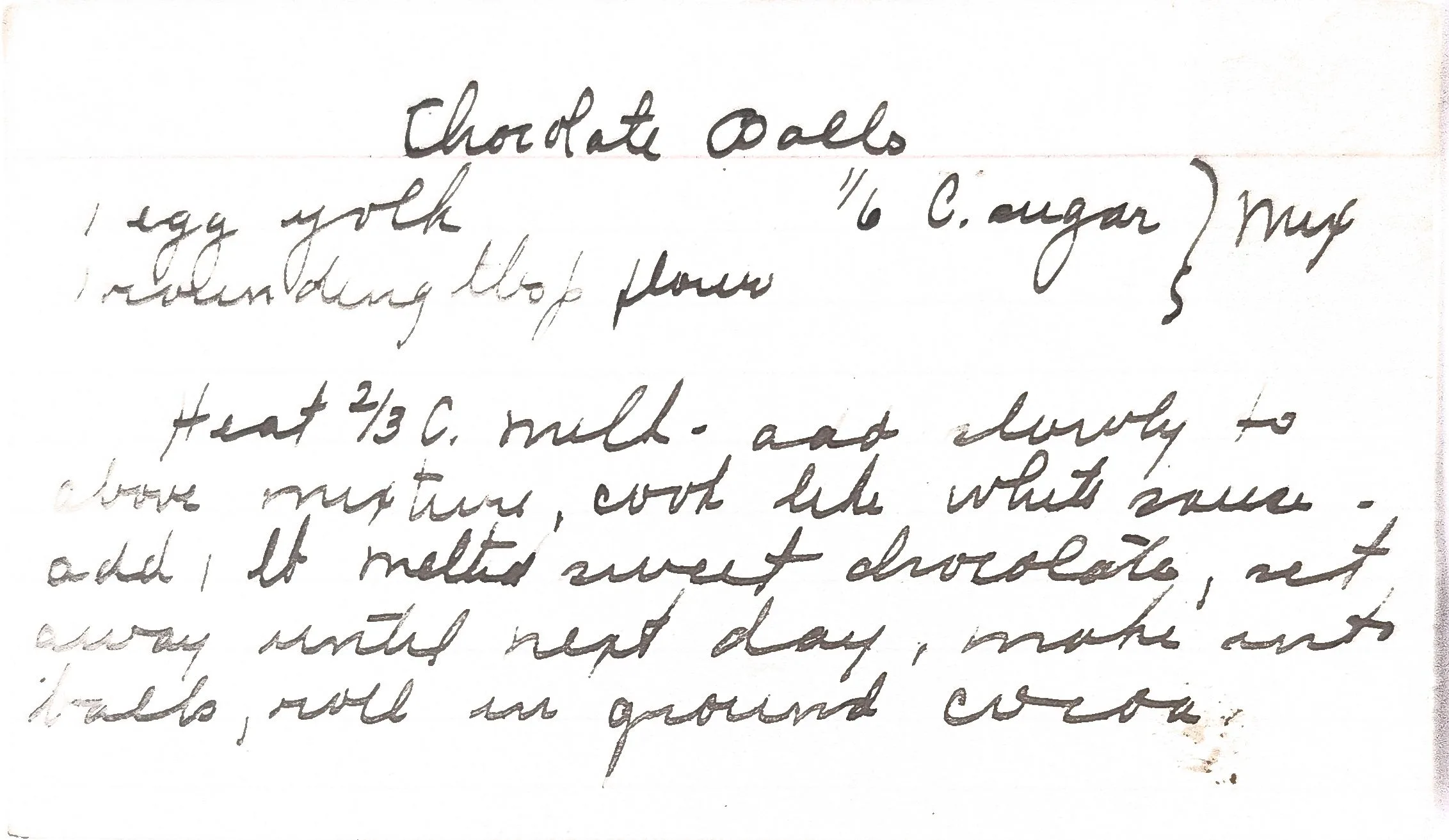 Original Handwritten Card