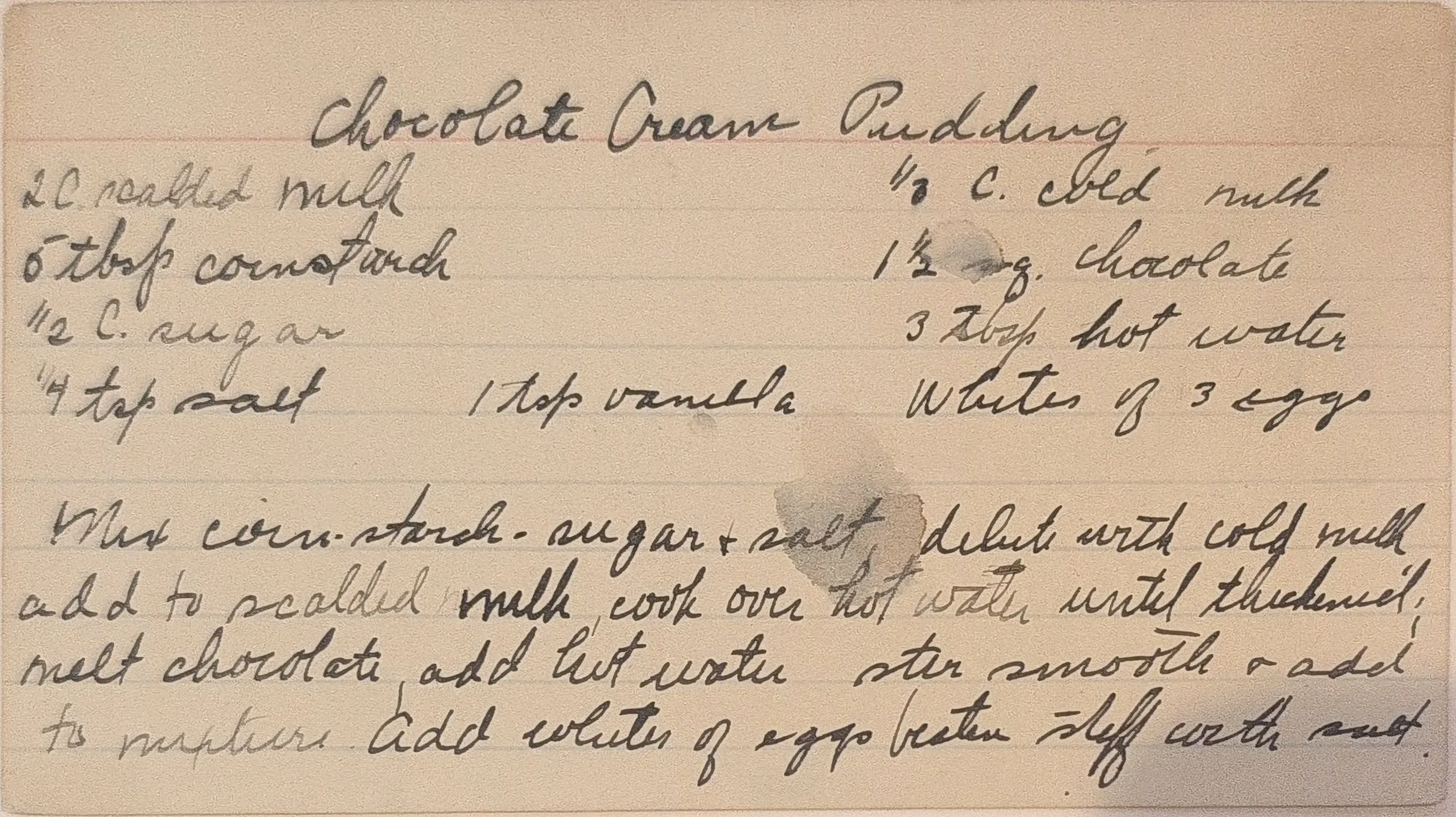 Original Handwritten Card