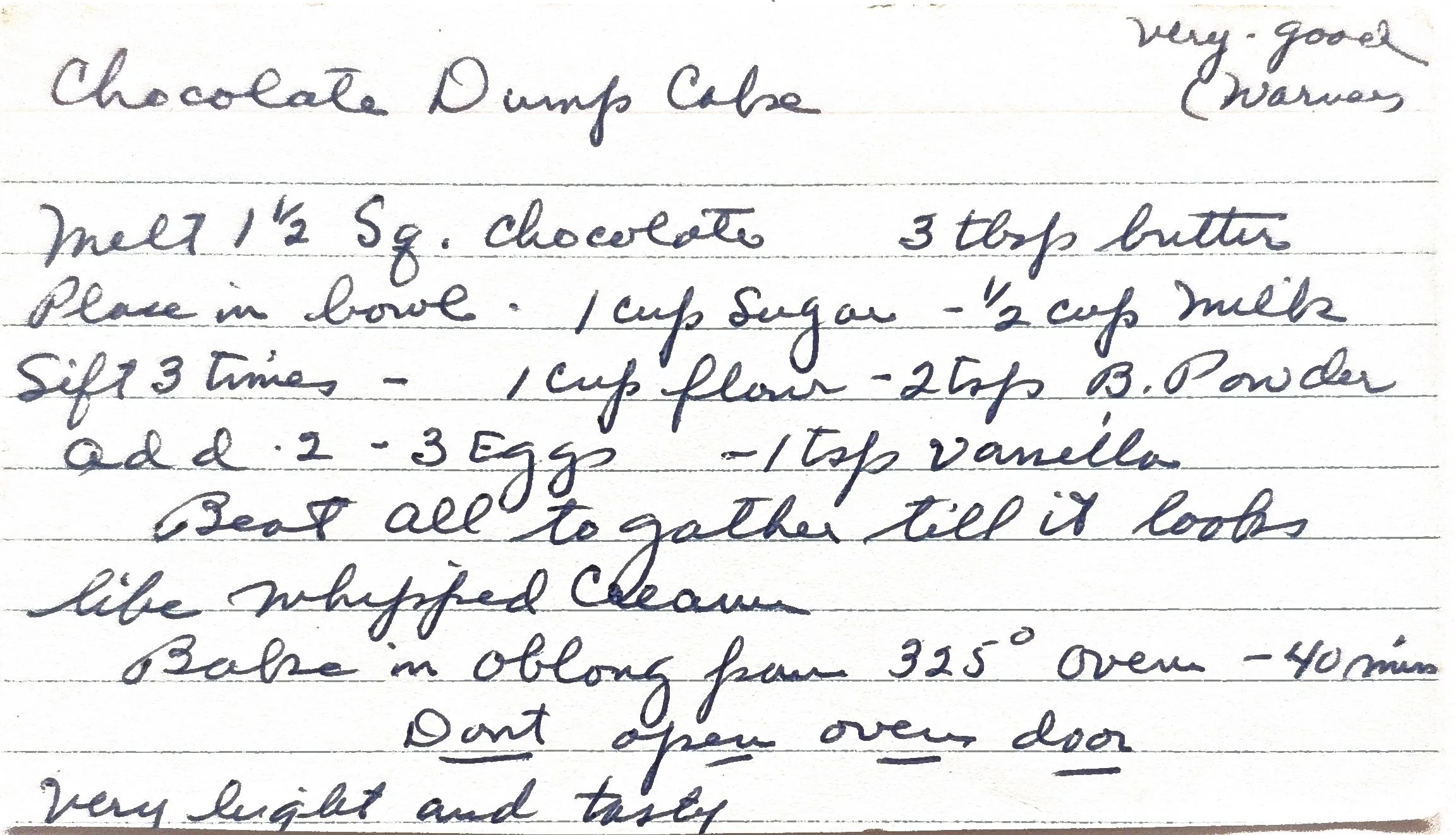 Original Handwritten Card