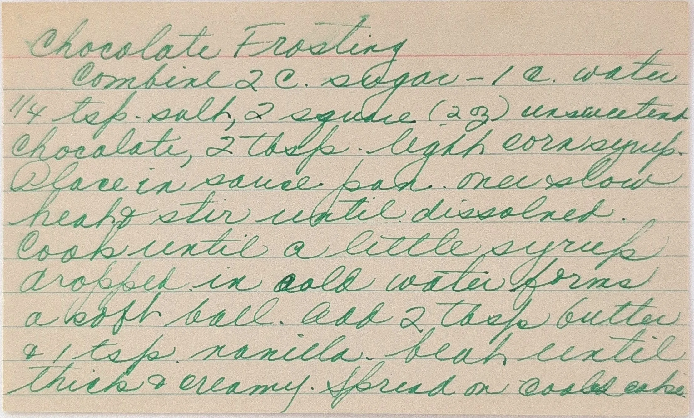 Original Handwritten Card