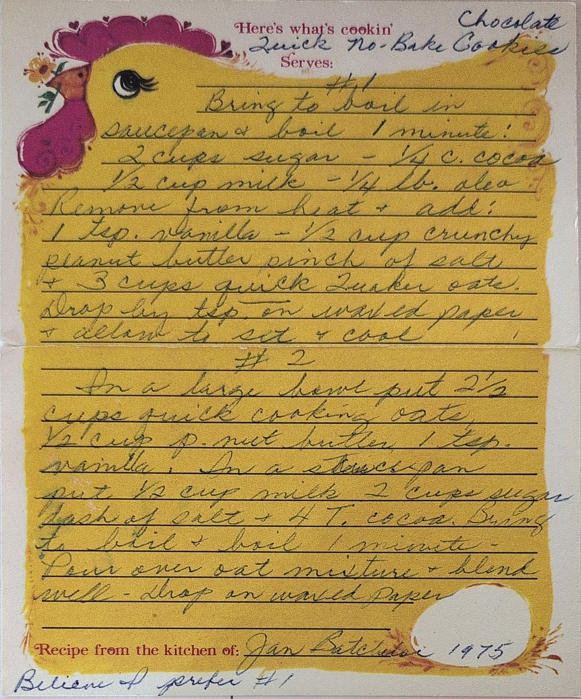 Original Handwritten Card