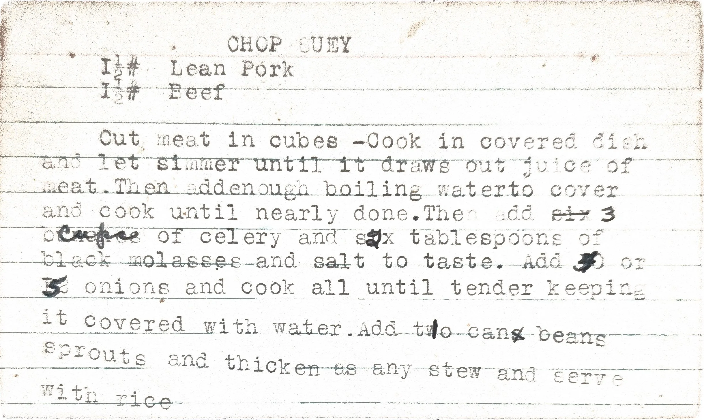 Original Handwritten Card