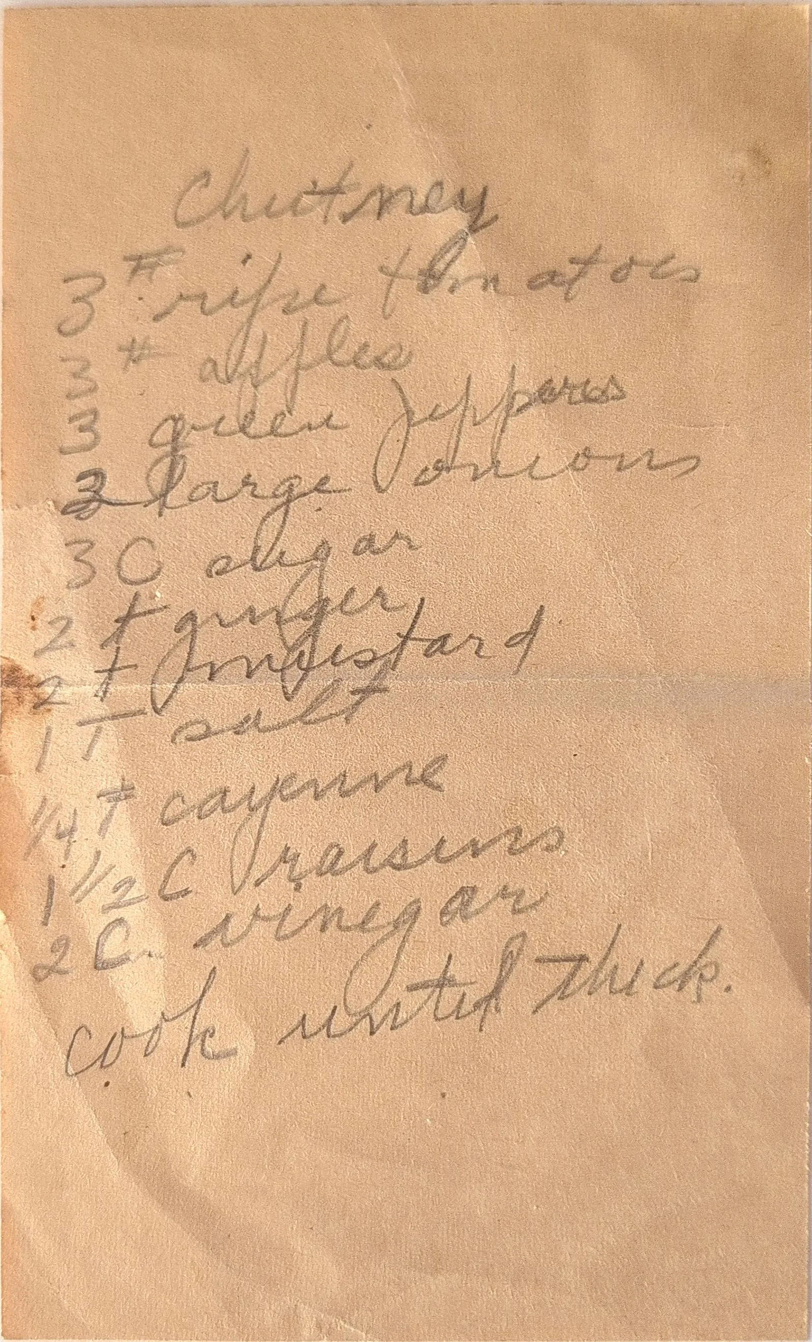 Original Handwritten Card