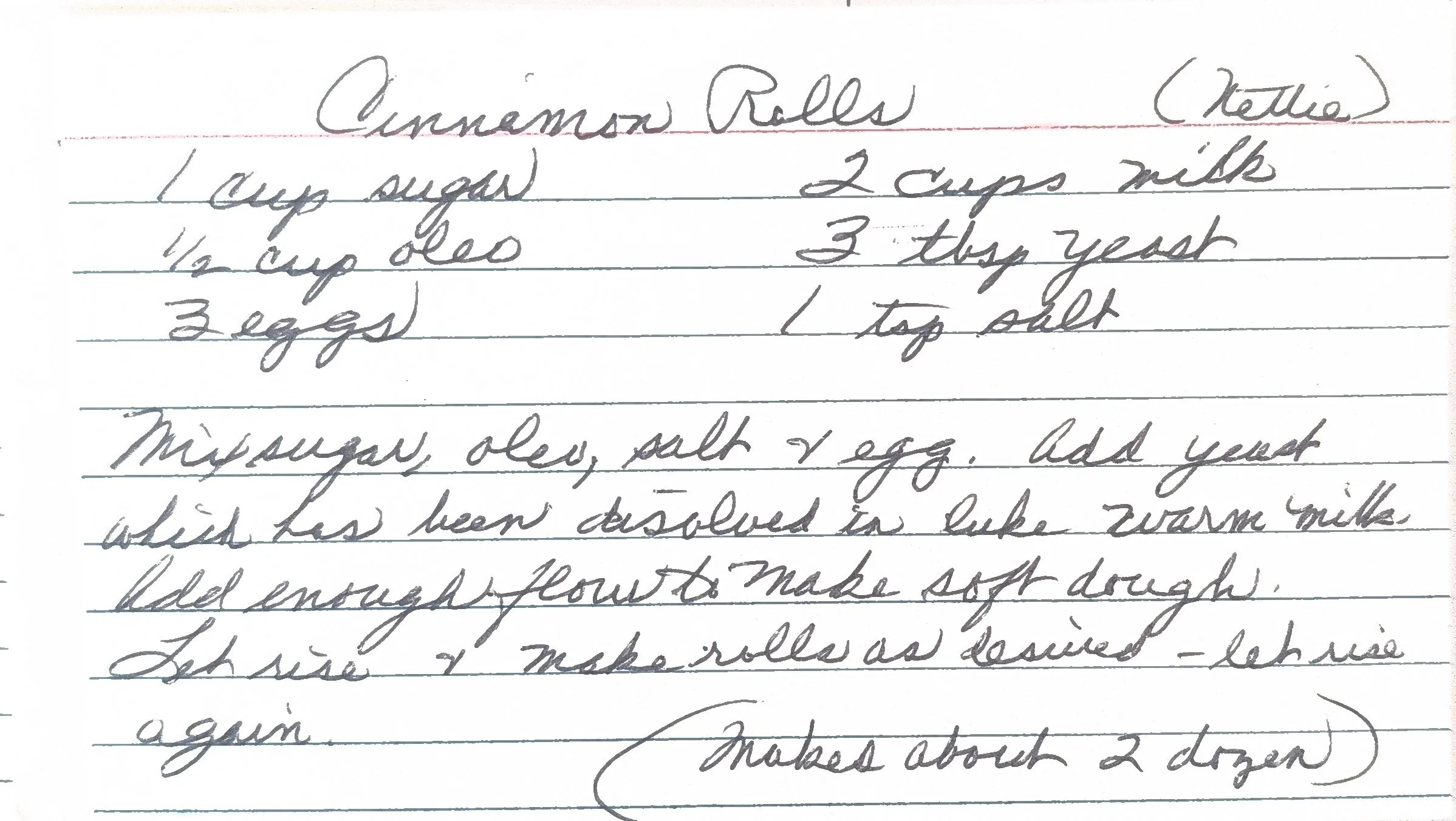 Original Handwritten Card