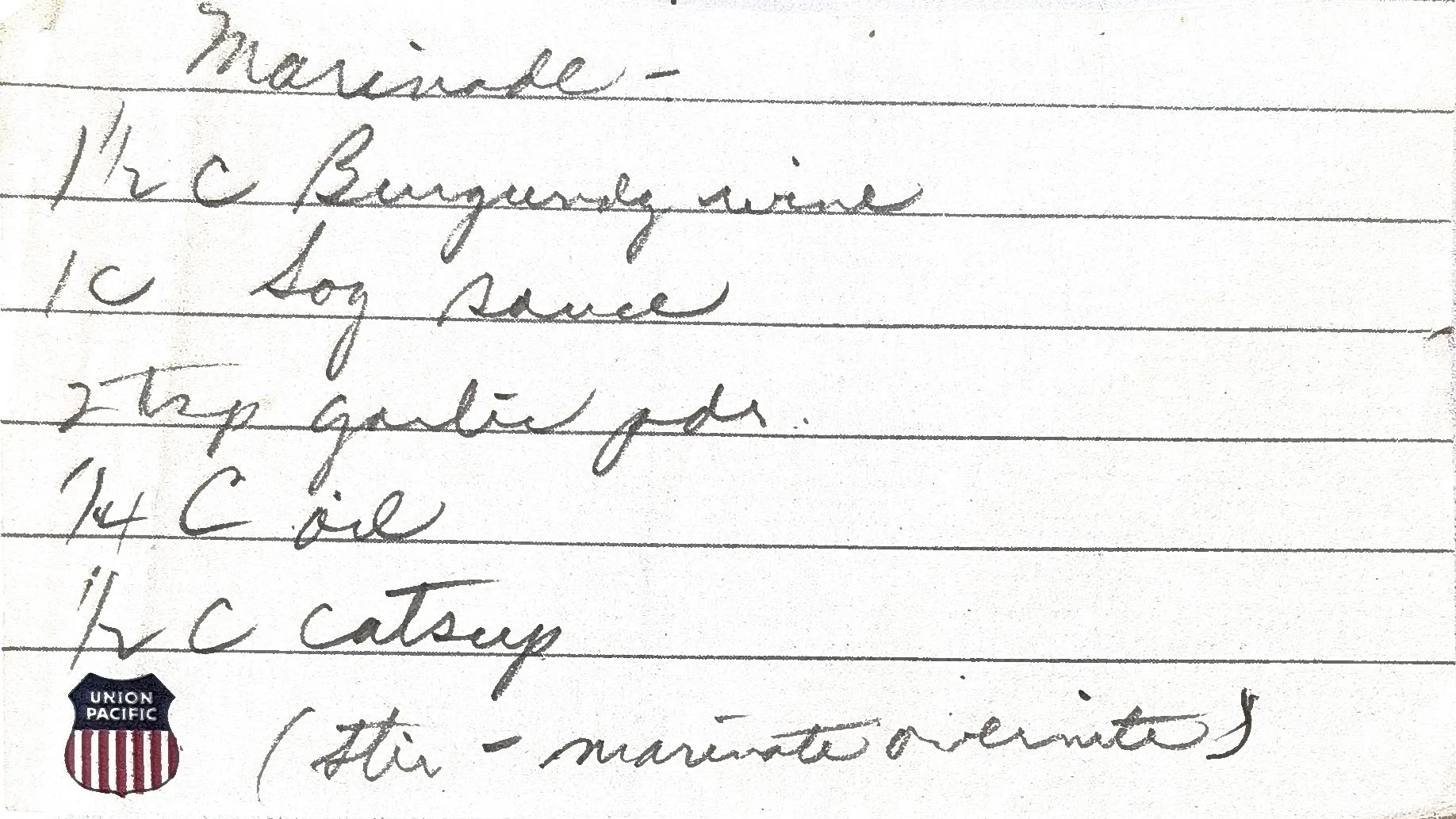 Original Handwritten Card