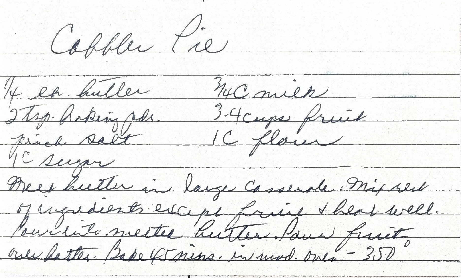 Original Handwritten Card