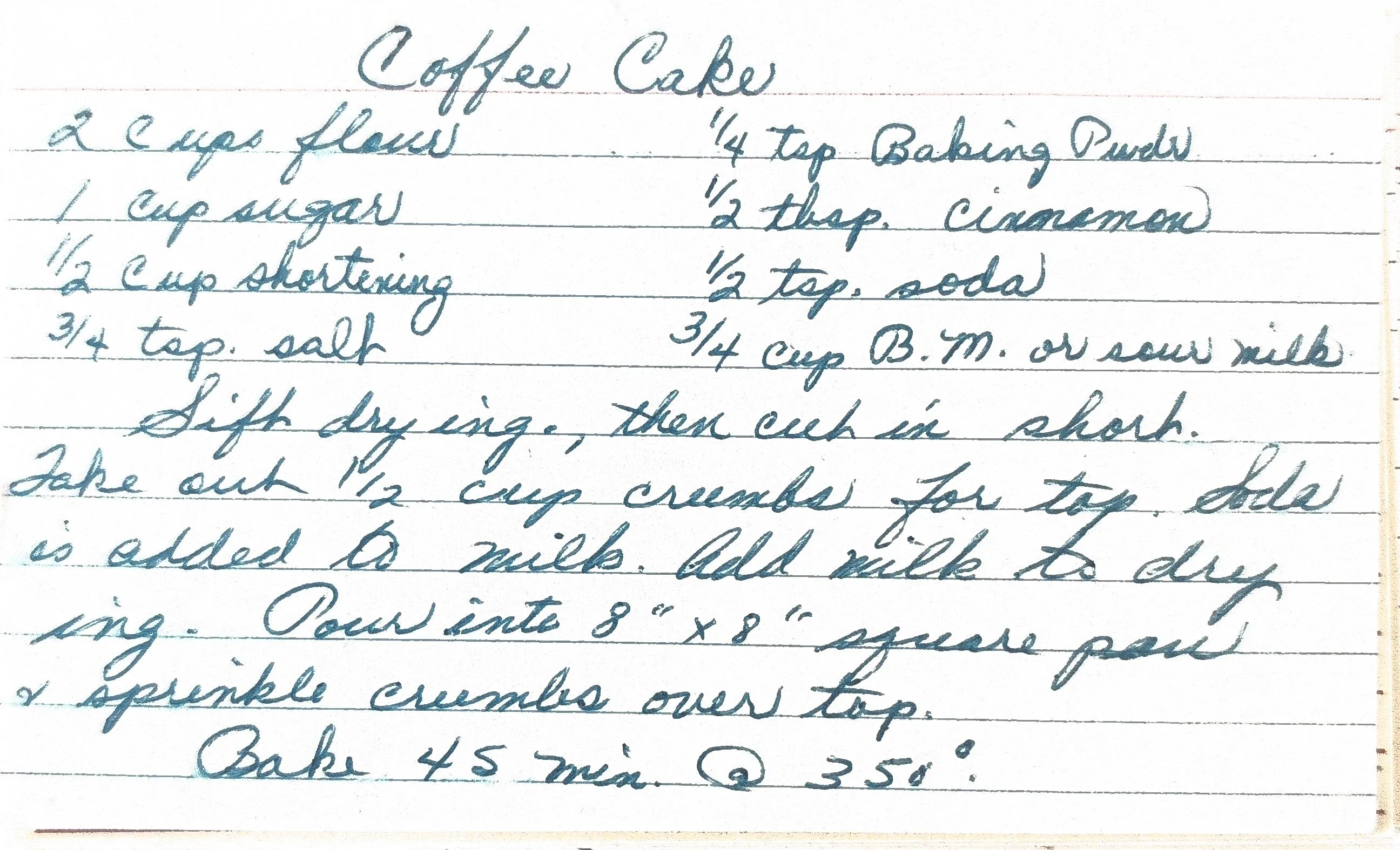 Original Handwritten Card