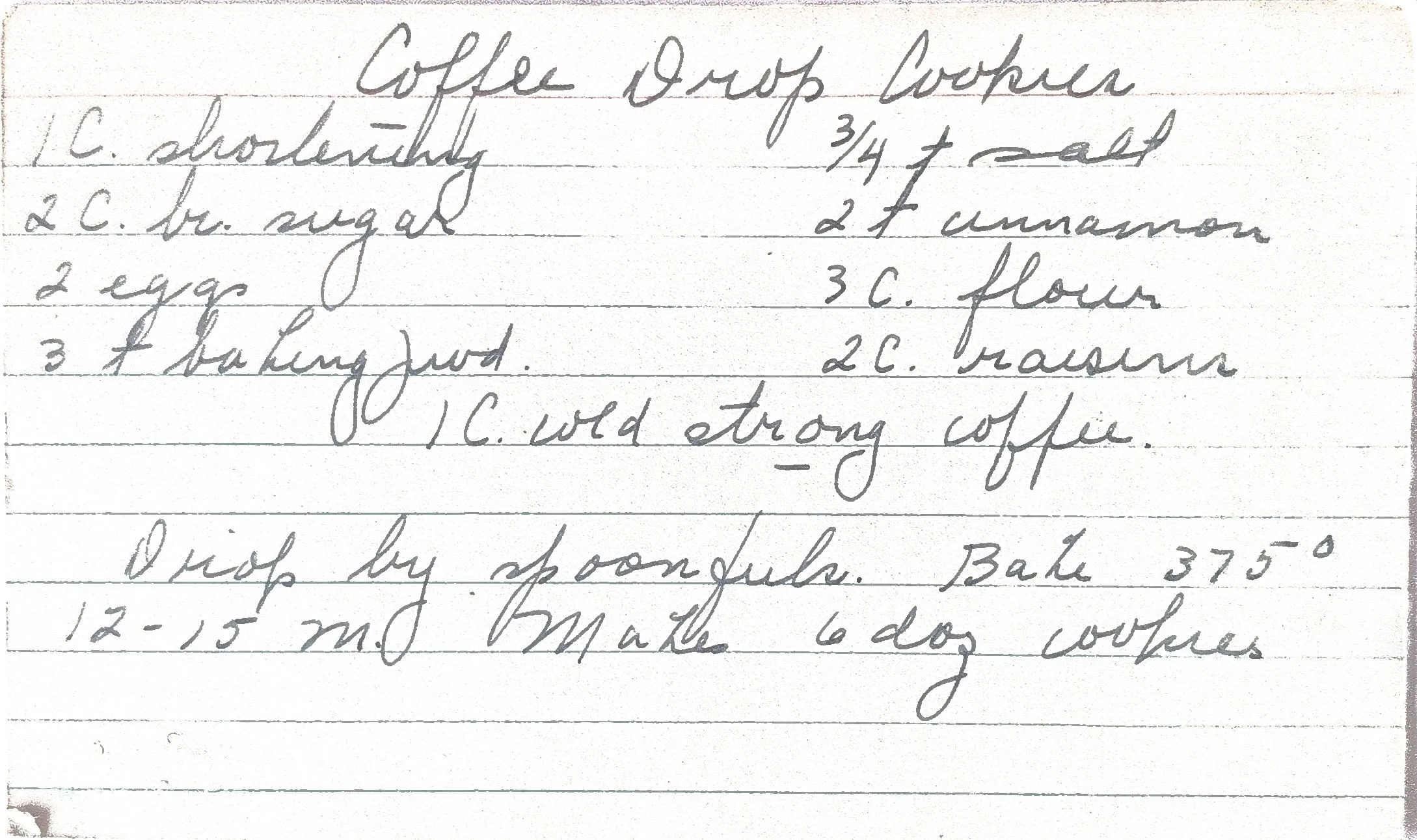 Original Handwritten Card