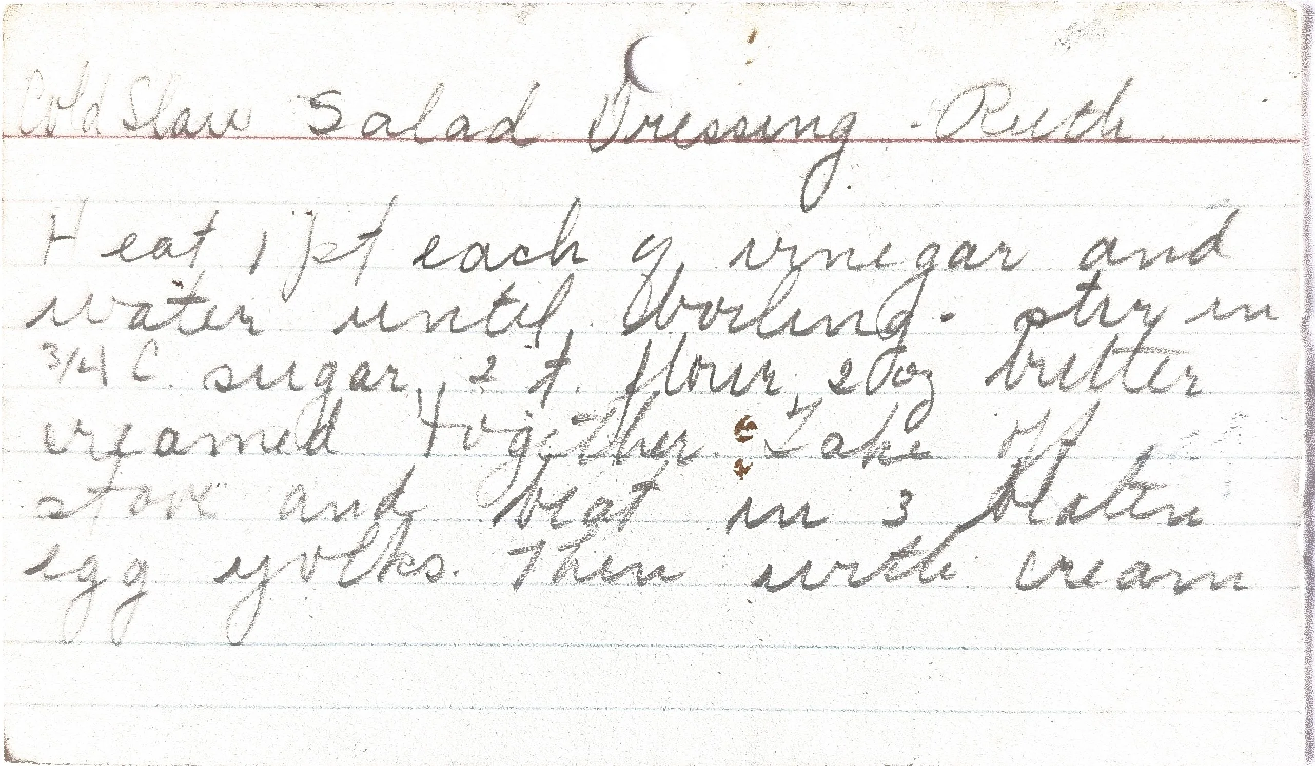 Original Handwritten Card