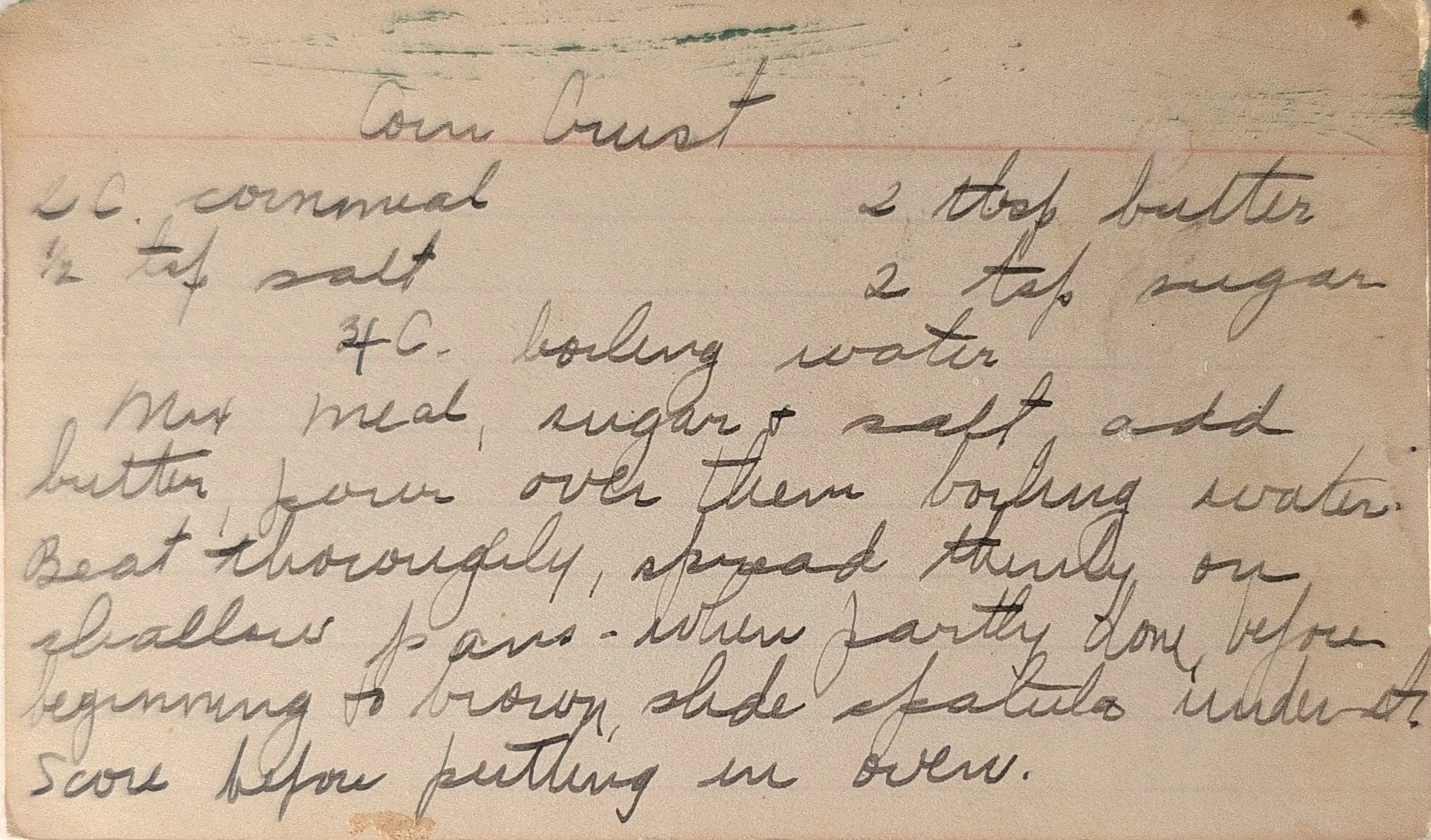 Original Handwritten Card