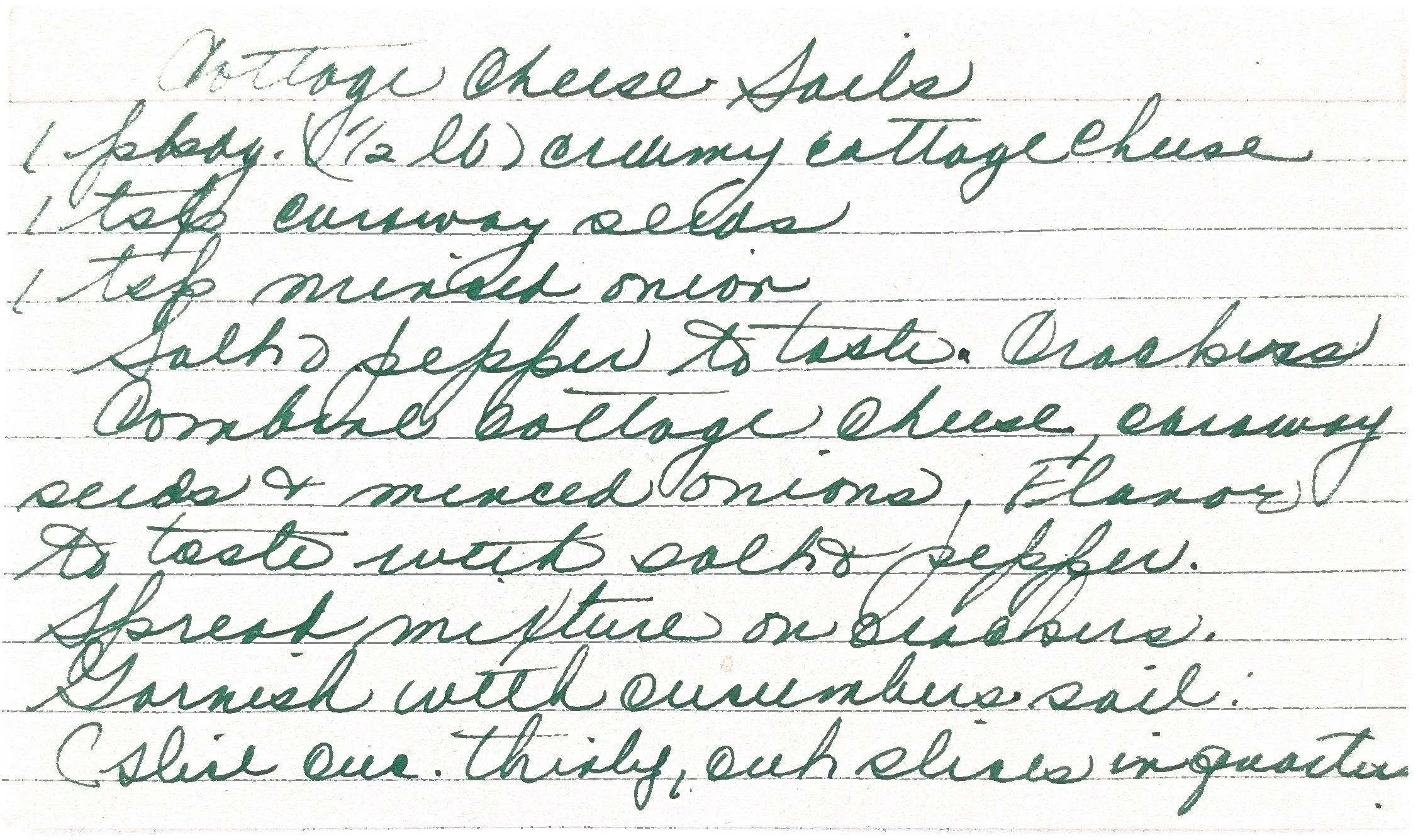 Original Handwritten Card