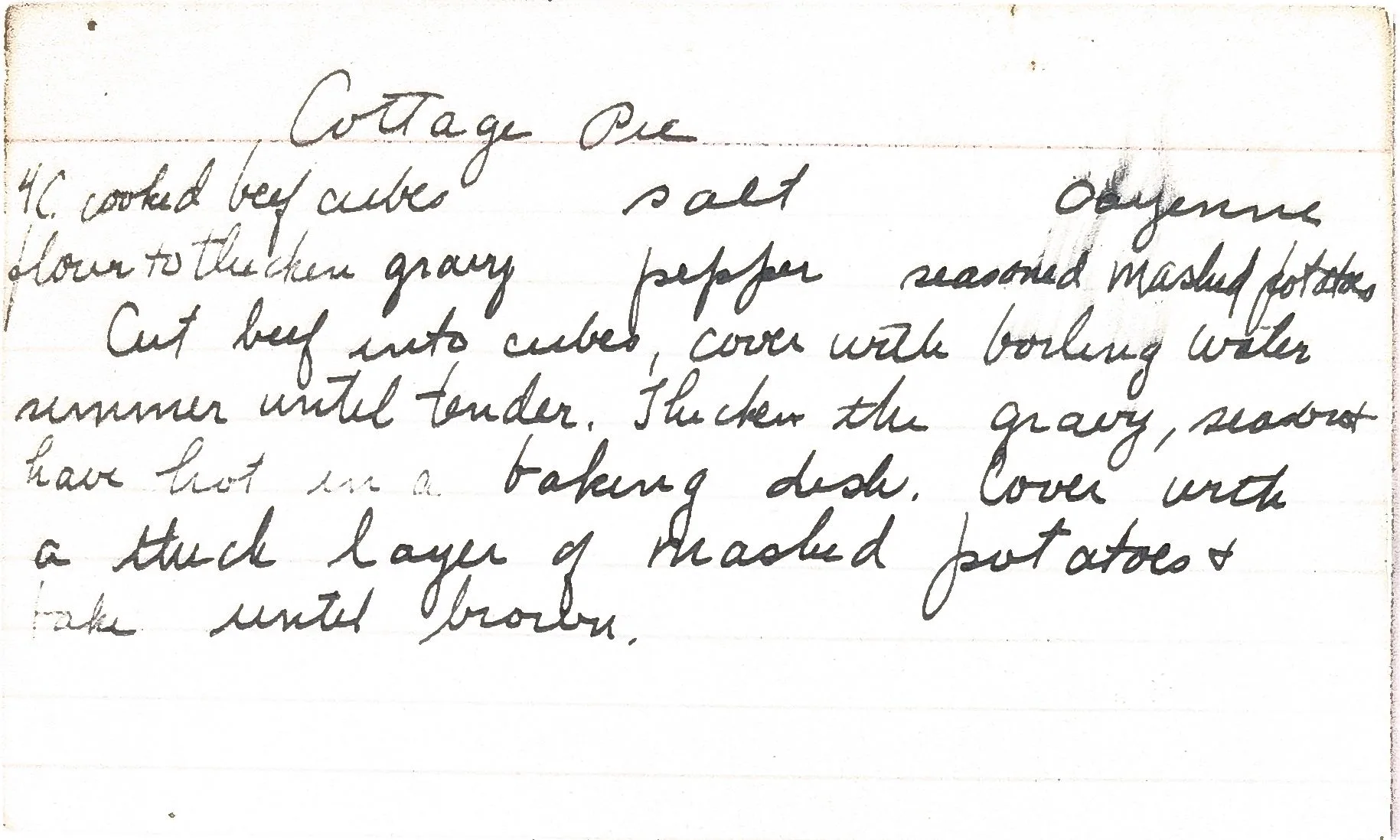 Original Handwritten Card