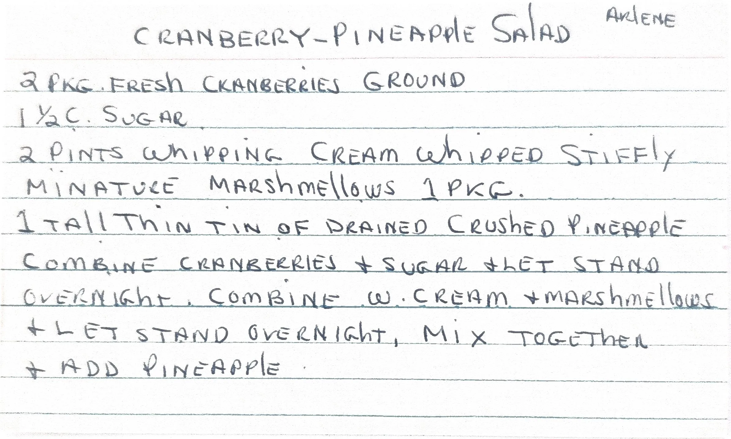 Original Handwritten Card