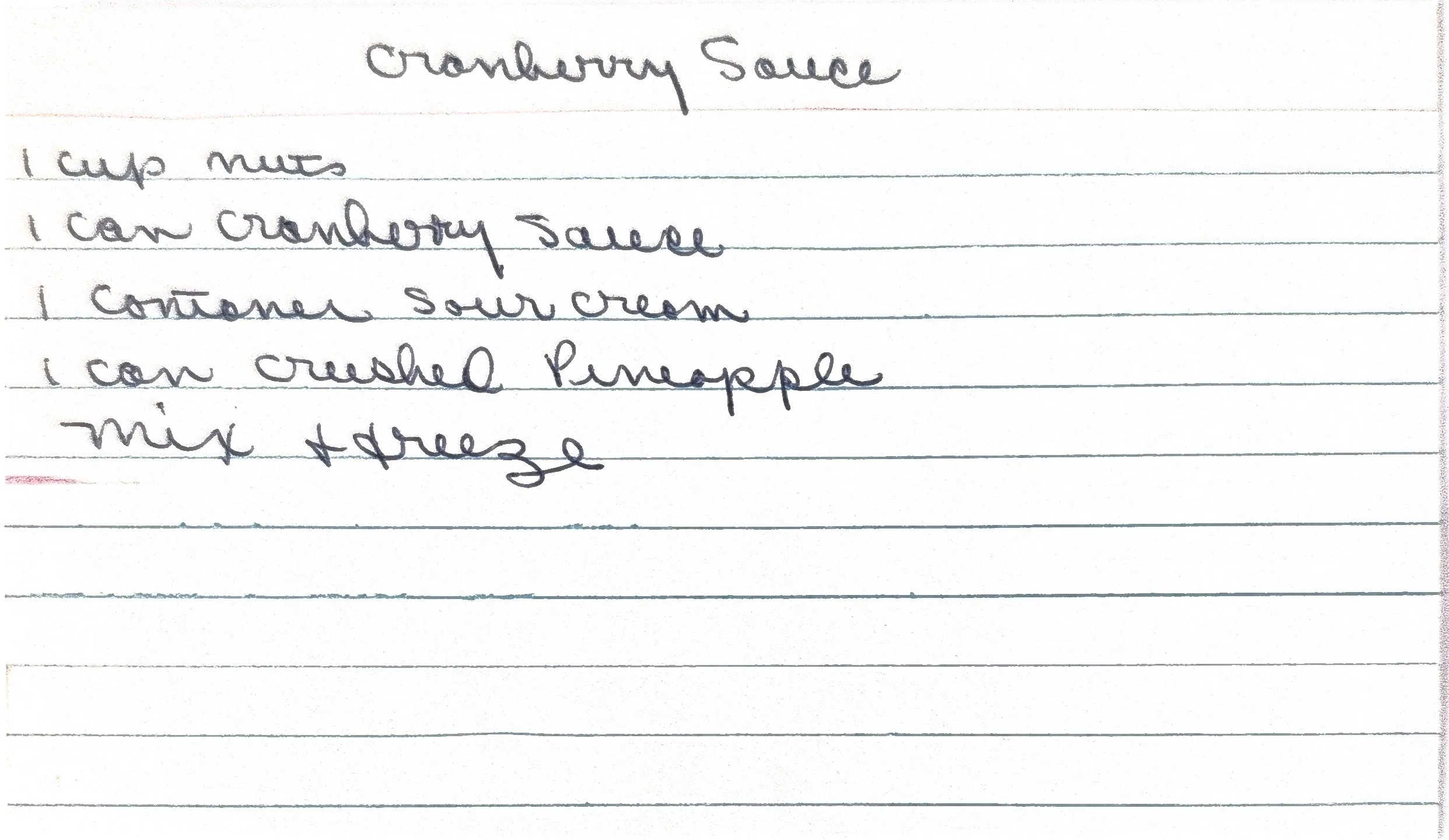 Original Handwritten Card