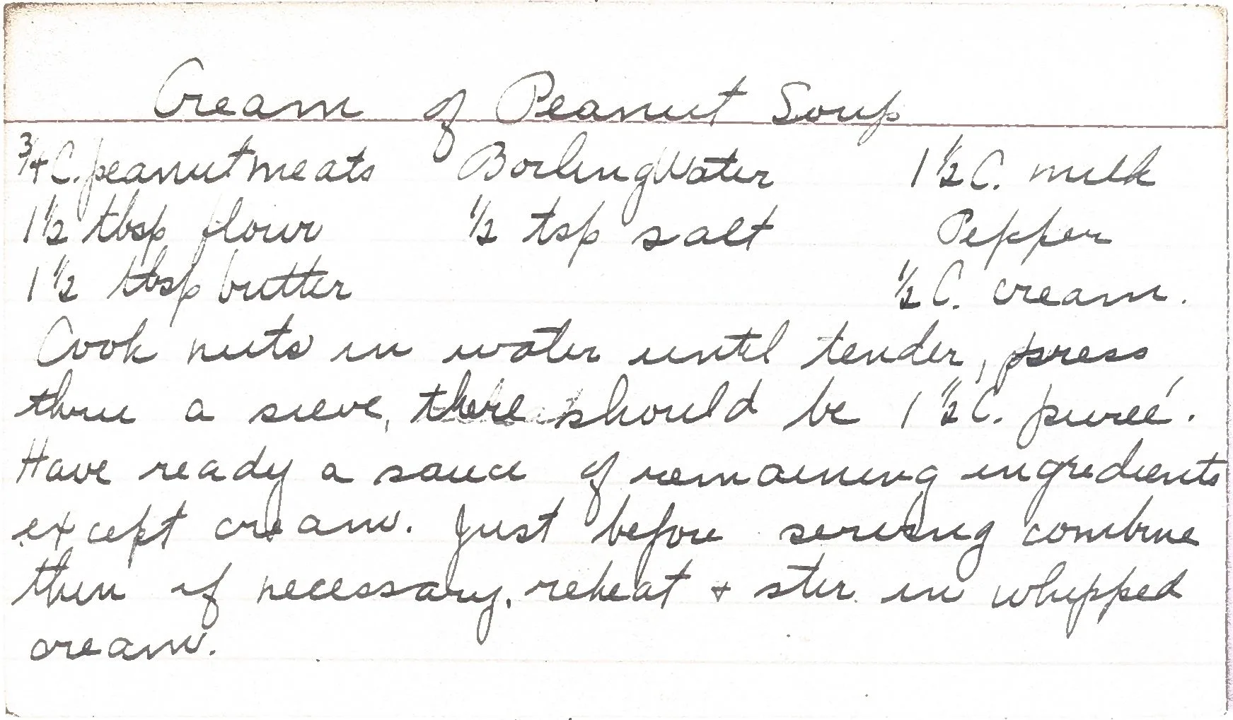 Original Handwritten Card