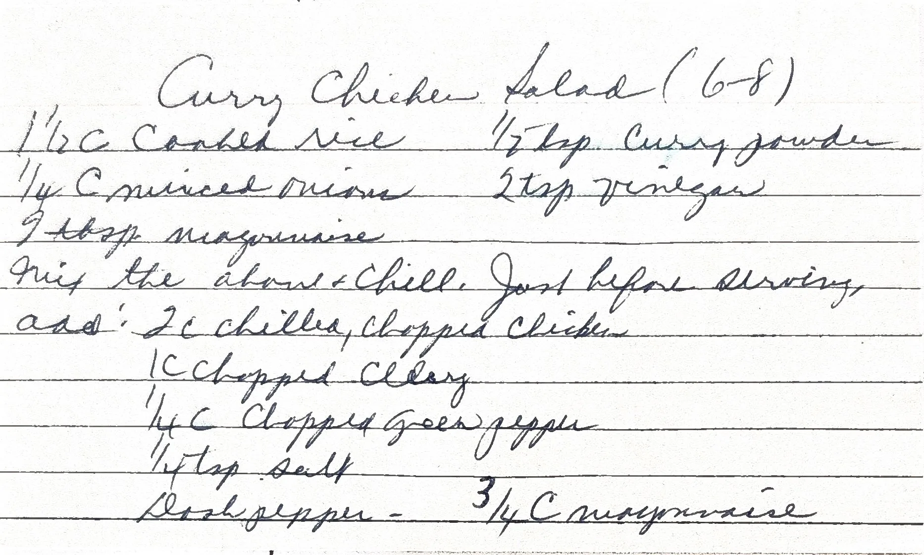 Original Handwritten Card