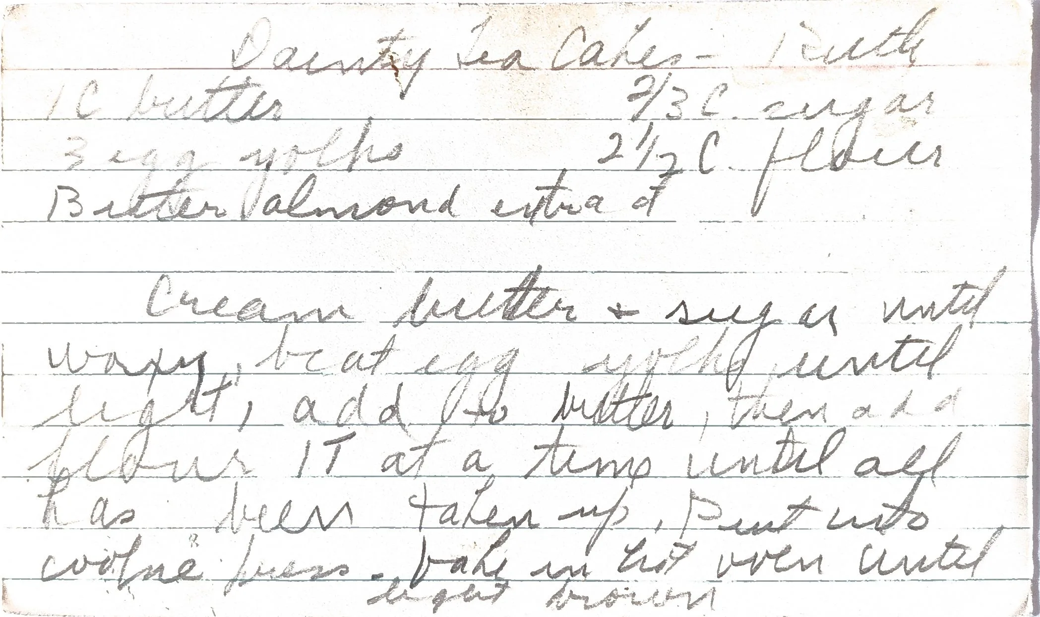 Original Handwritten Card