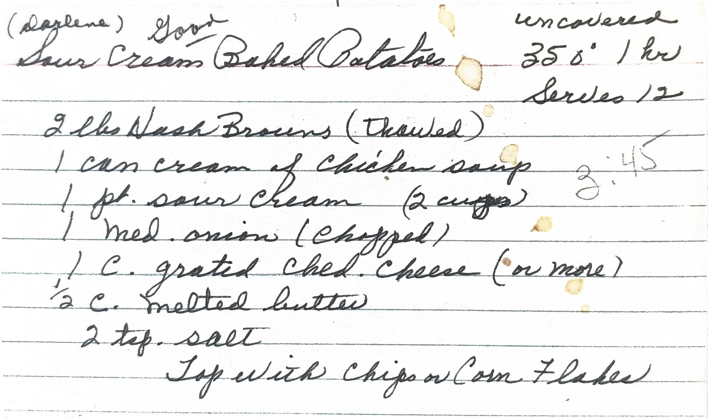 Original Handwritten Card