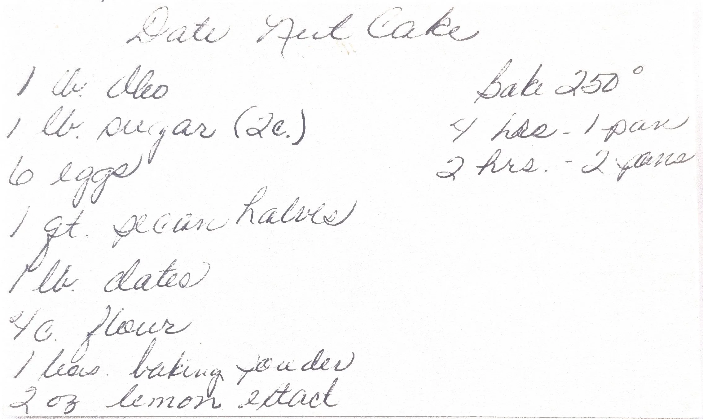 Original Handwritten Card